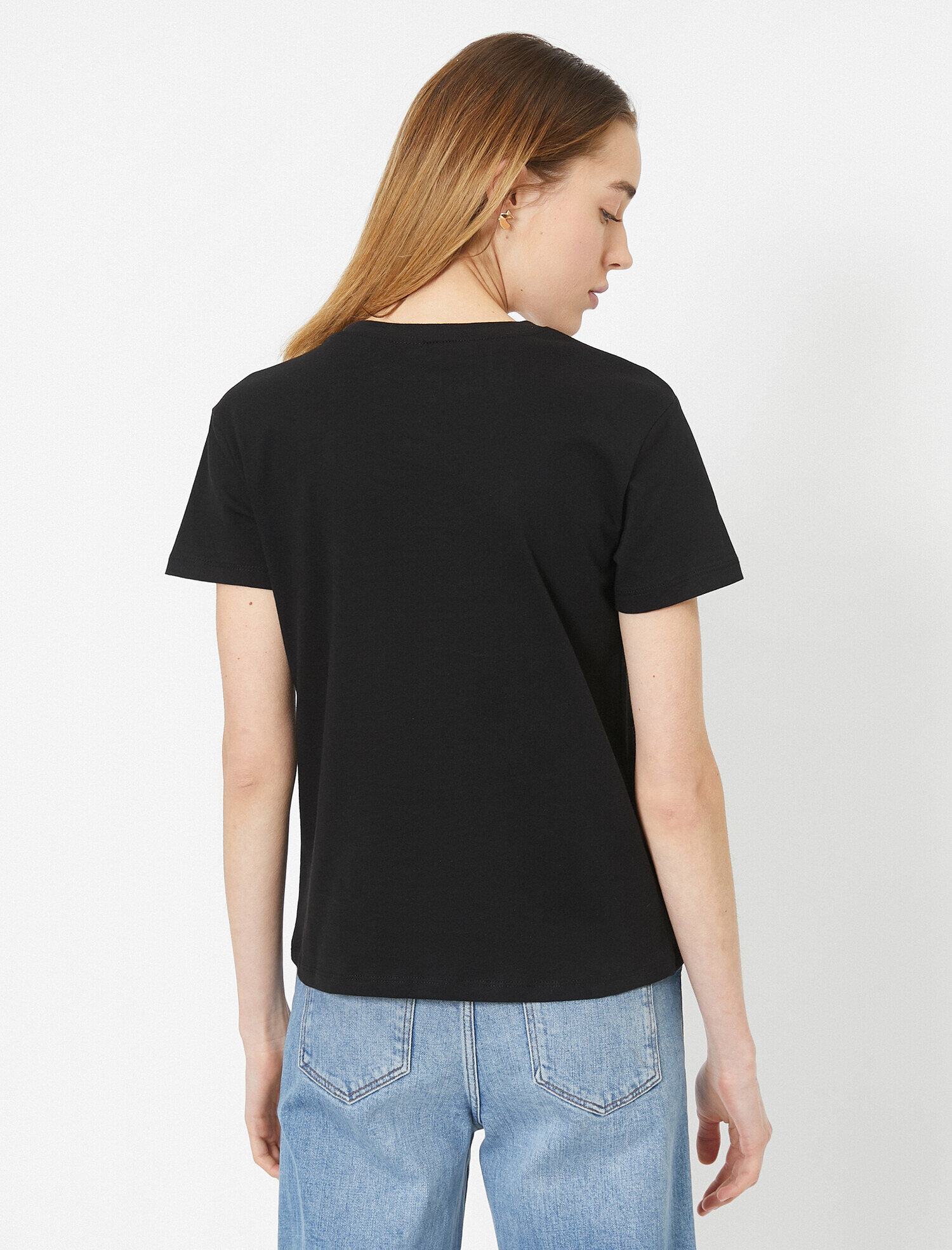   Snoopy Baskılı Bisiklet Yaka Lisanslı Tişört