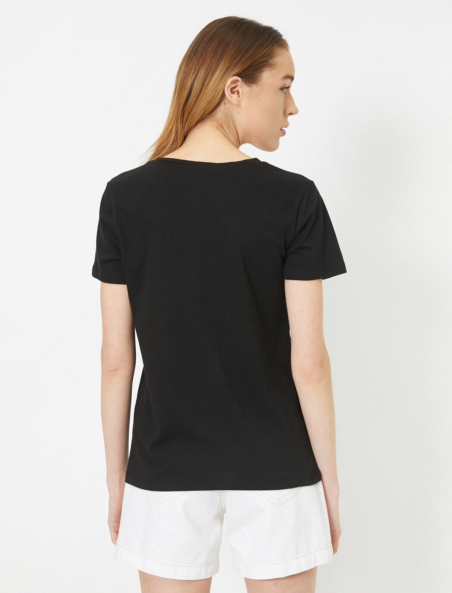   Bisiklet Yaka Baskılı Kısa Kol Tişört