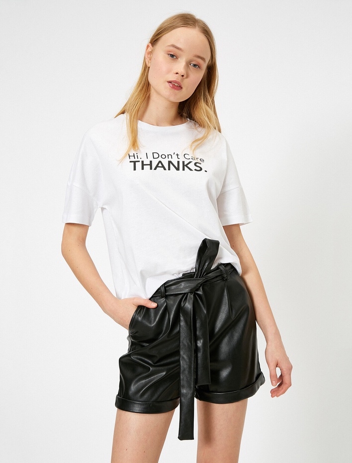  Yazılı Baskılı Tişört