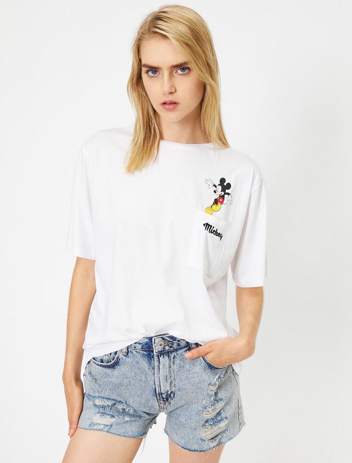  Mickey Mouse Lisanslı Baskılı Tişört