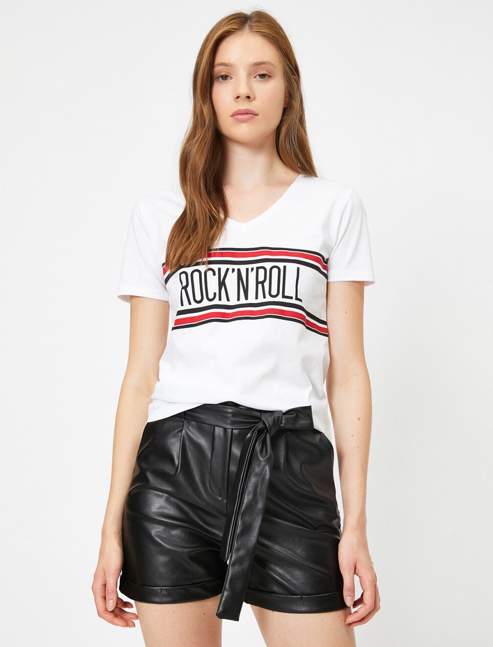  Yazılı Baskılı Tişört