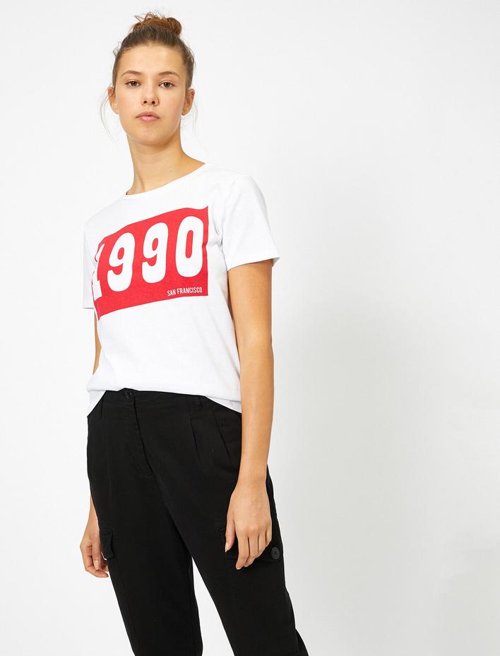  Yazılı Baskılı Tişört