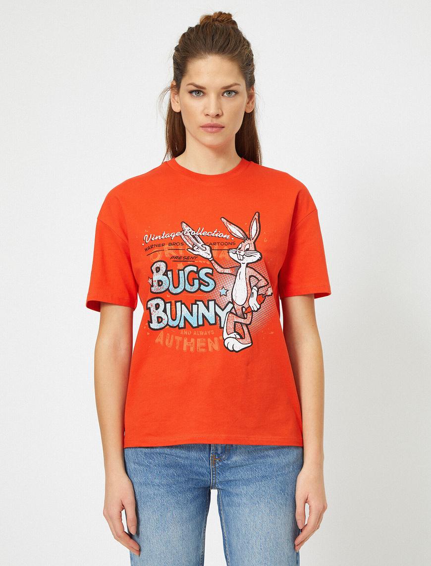   Bugs Bunny Baskılı Lisanslı Kısa Kollu Tişört