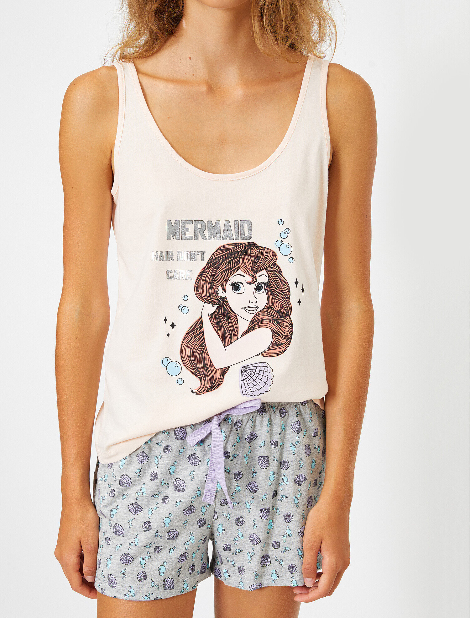   Pamuklu Disney Lisanslı Baskılı Pijama Seti