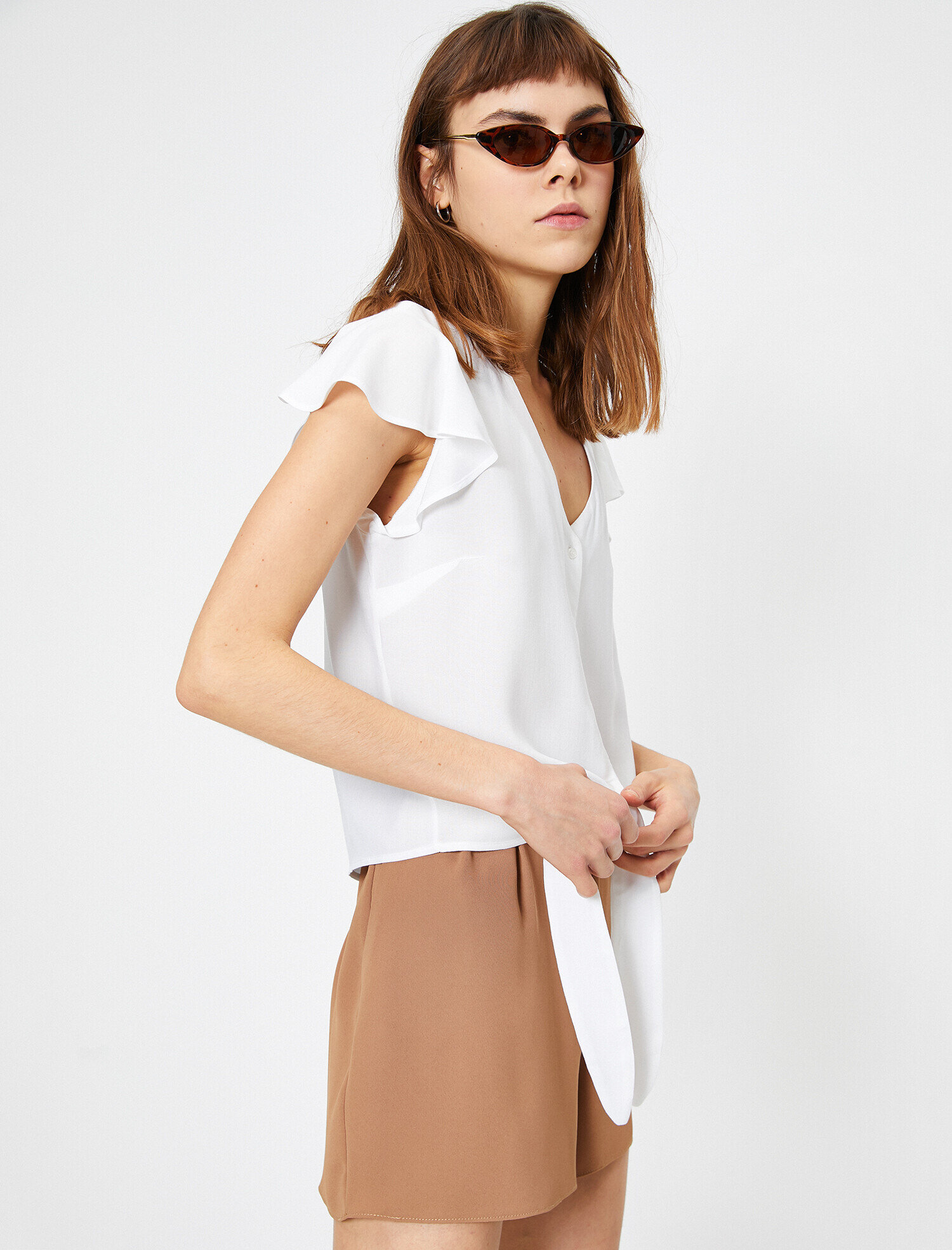   Düğme Detaylı Bluz