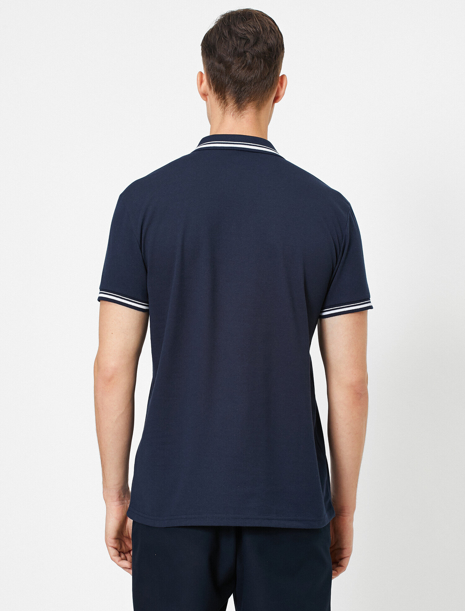   Polo Yaka Tişört Dar Kesim Kısa Kollu