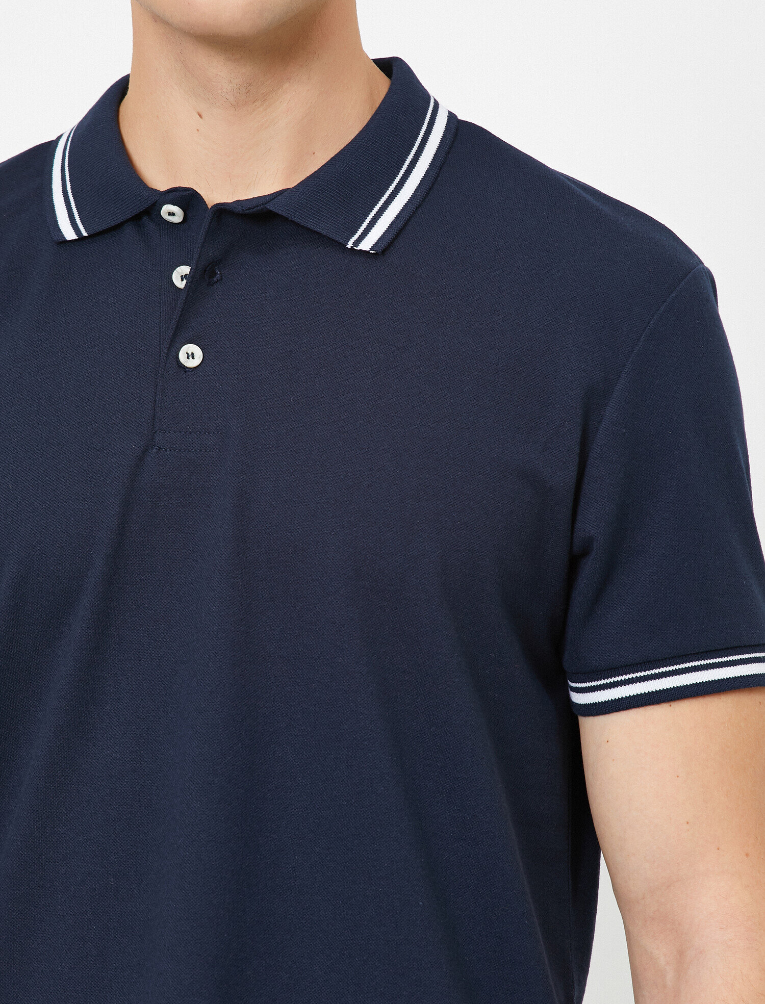   Polo Yaka Tişört Dar Kesim Kısa Kollu