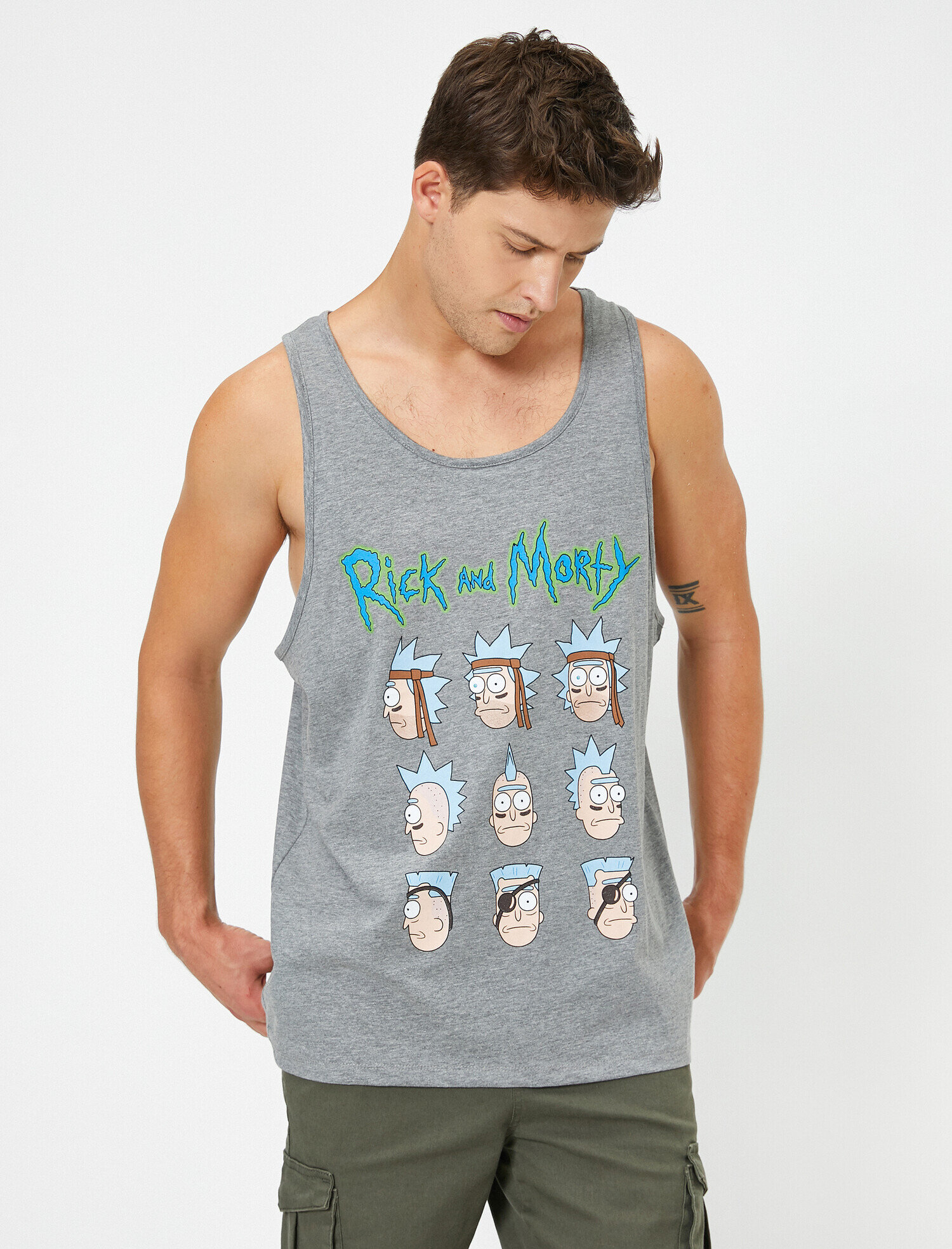   Rick and Morty Lisanslı Baskılı Atlet