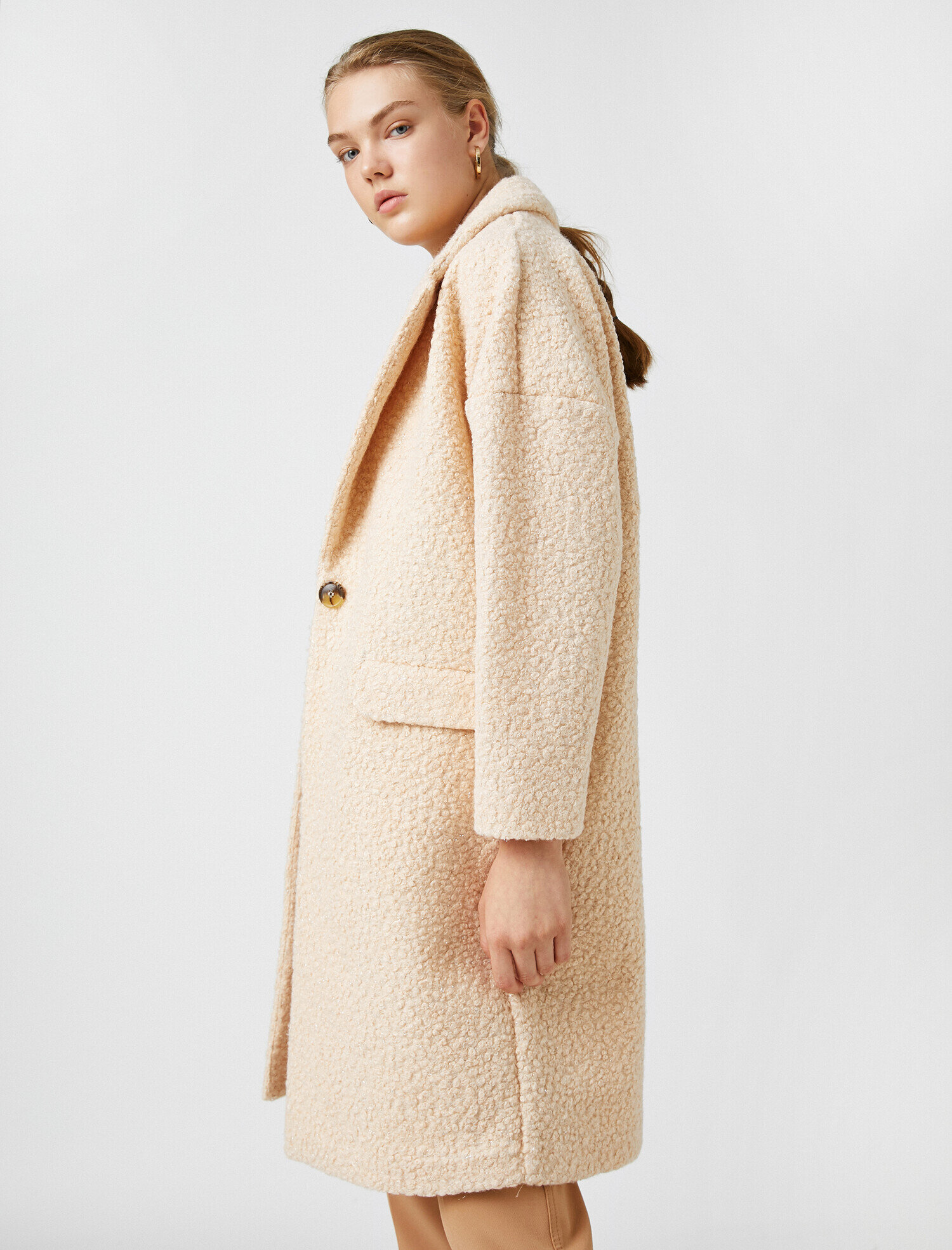   Düğmeli Cep Detaylı Kaban