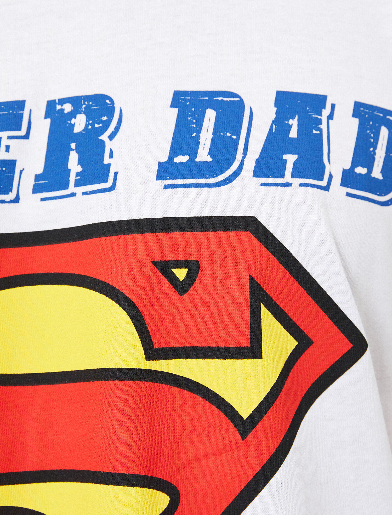   Pamuklu Bisiklet Yaka Warner Bros Lisanslı Super Dad Tişört