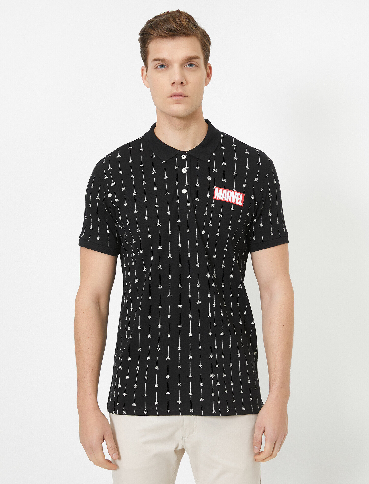   Marvel Lisanslı Baskılı Polo Yaka Tişört
