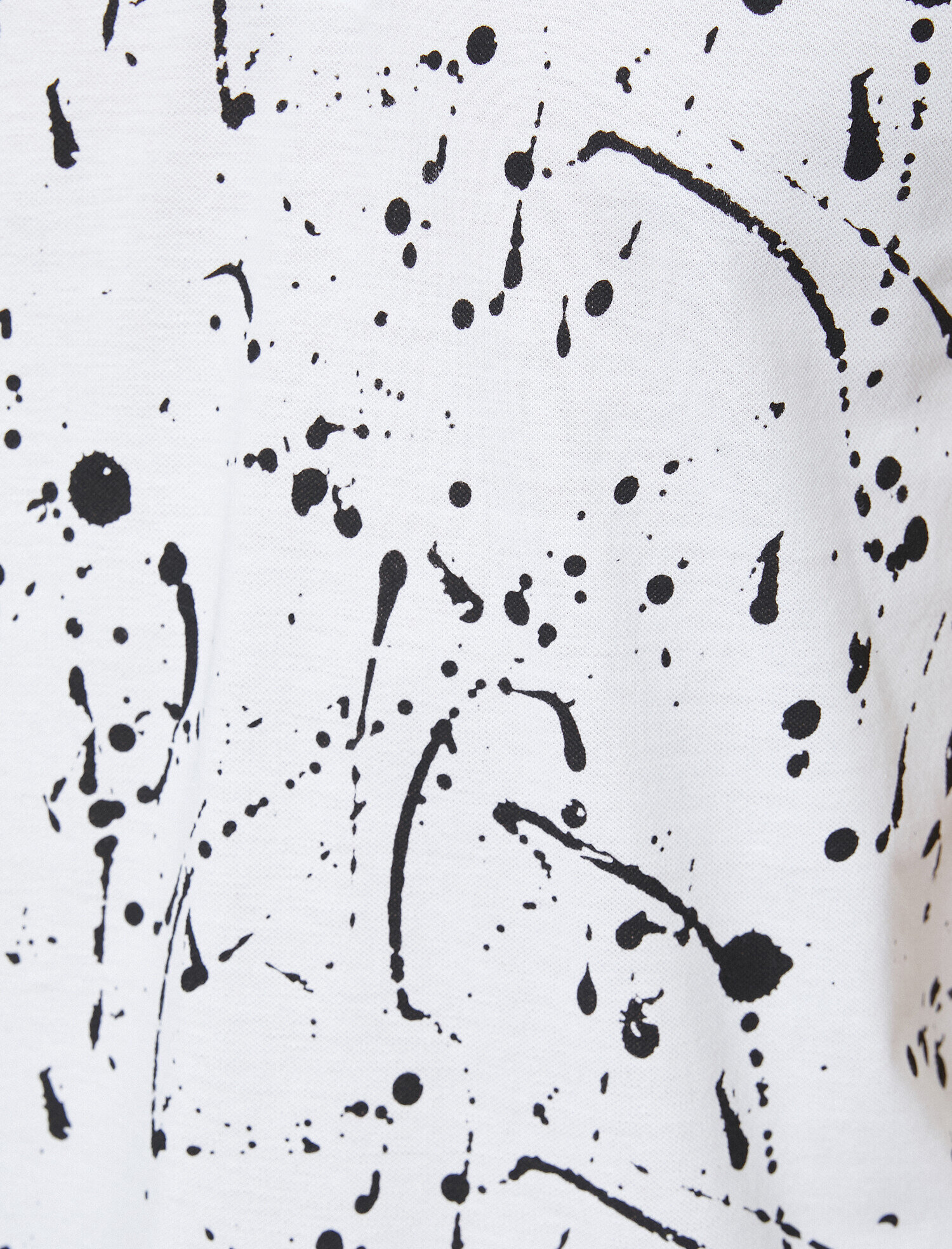   Polo Yaka Metraj Baskılı Slim Fit Tişört