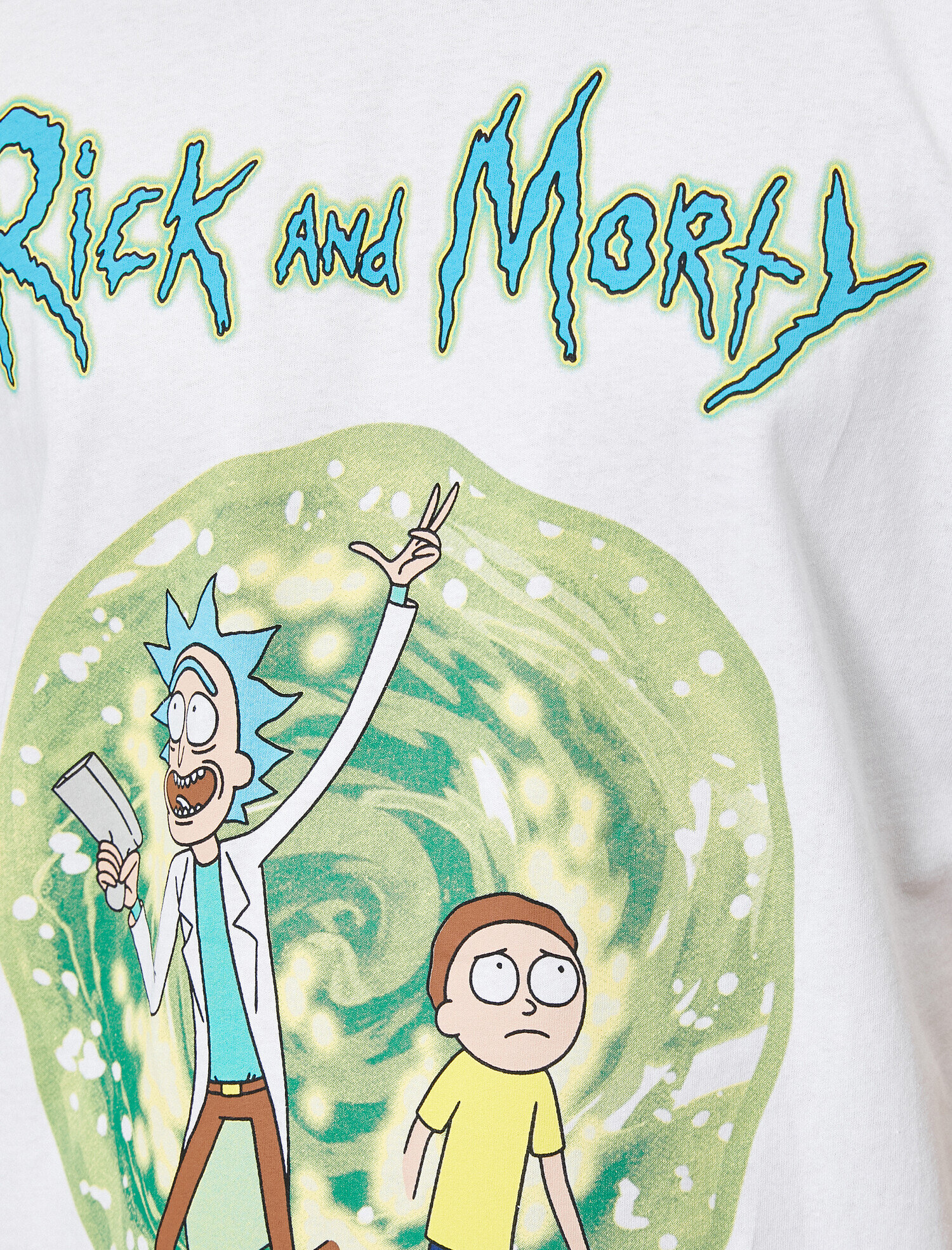  Rick and Morty Lisanslı Baskılı Kısa Kollu Tişört