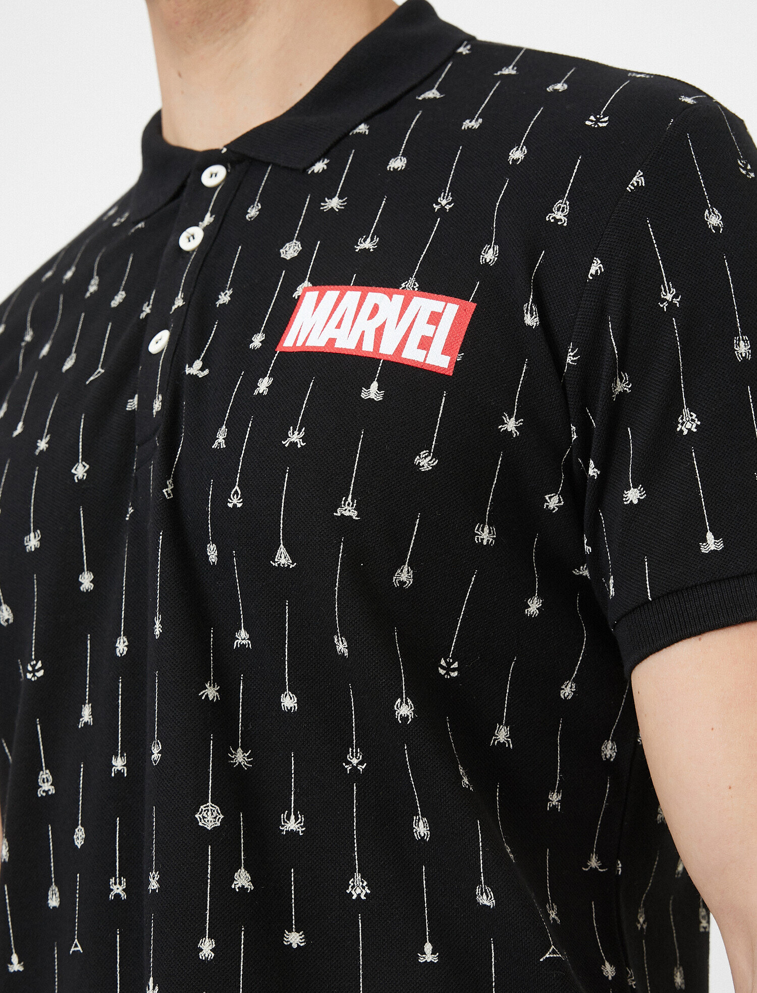   Marvel Lisanslı Baskılı Polo Yaka Tişört