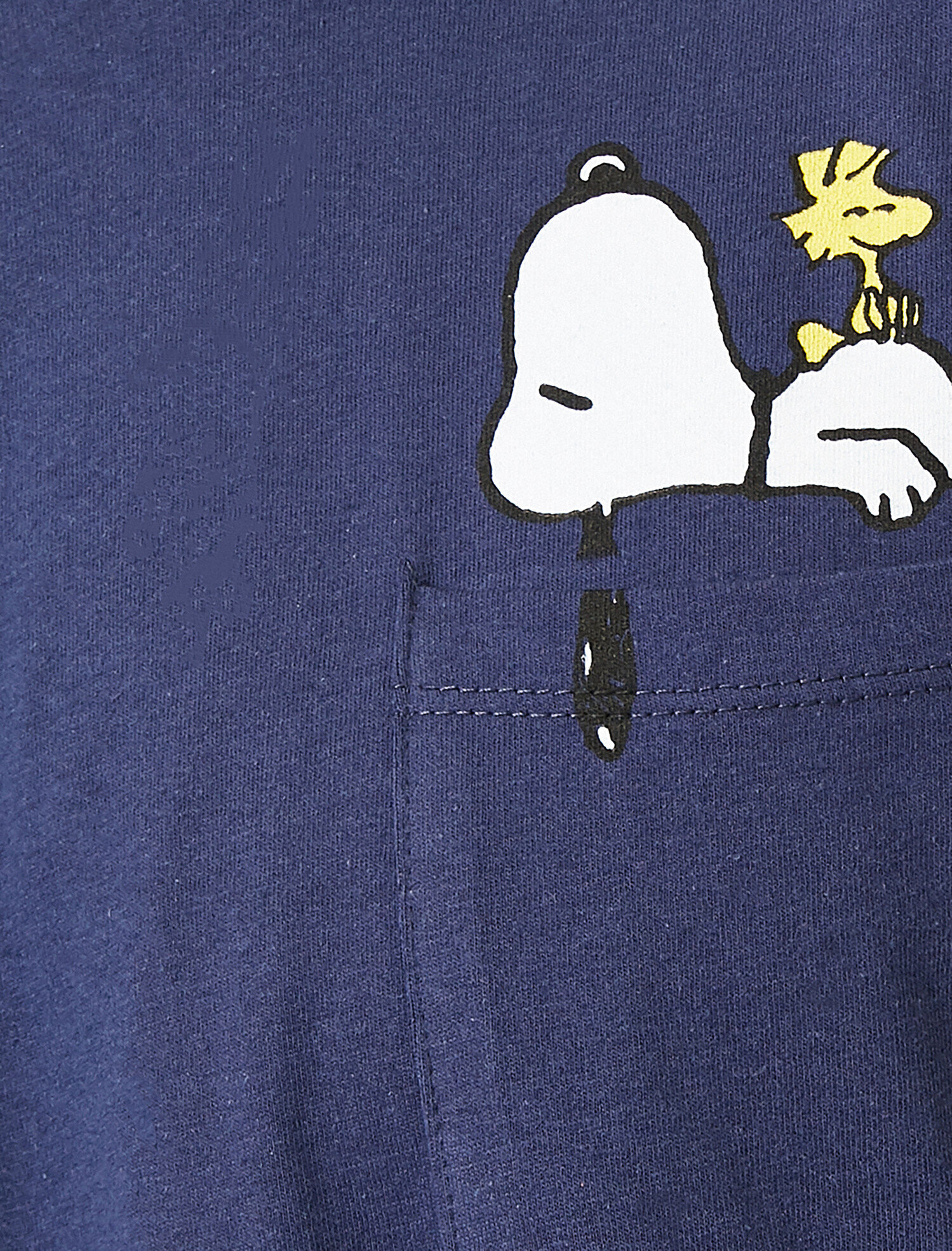 Lacivert Erkek Snoopy Lisanslı Baskılı Lisanslı Tişört 0YAM11954CK