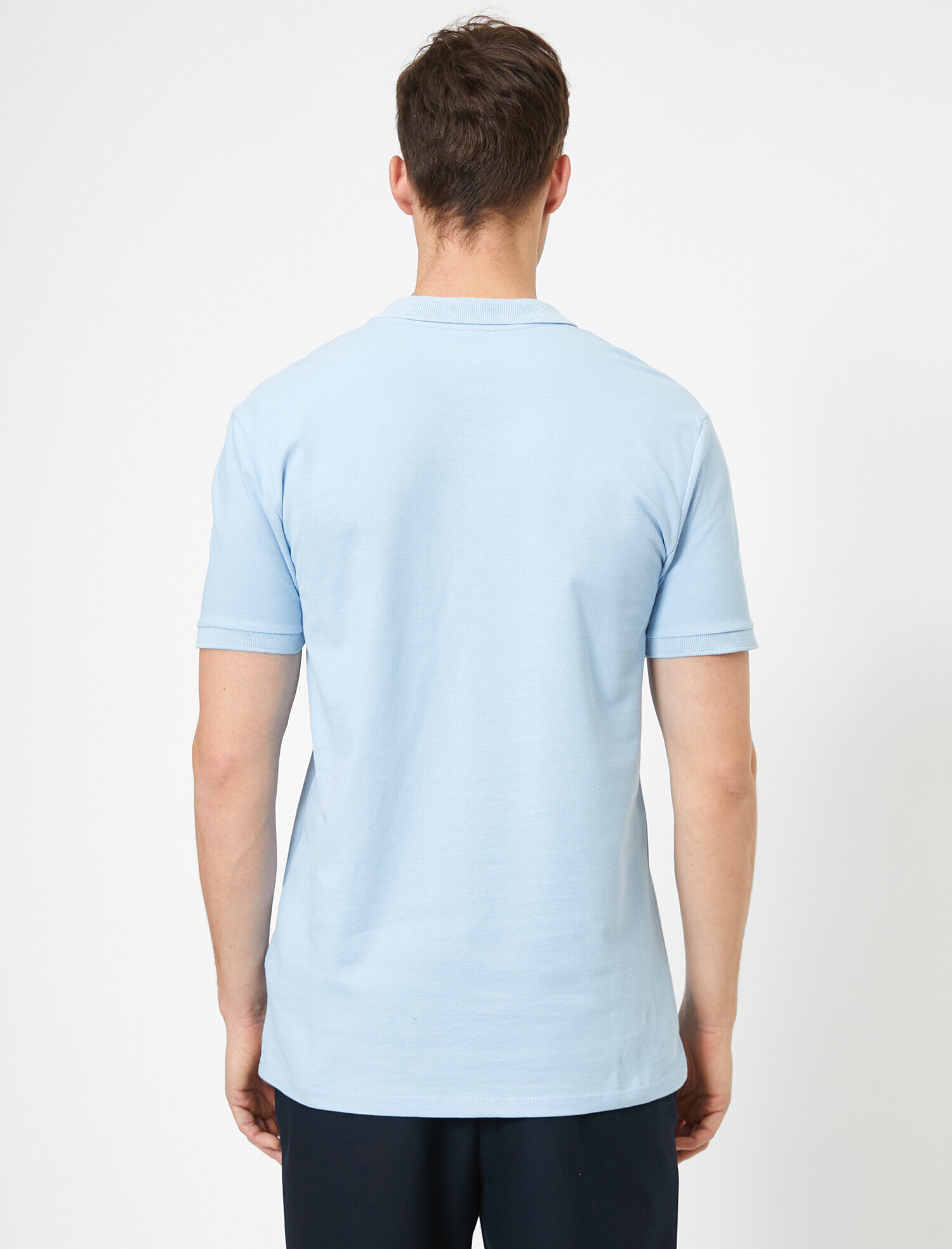   Polo Yaka Kısa Kollu Dar Kesim Basic Tişört