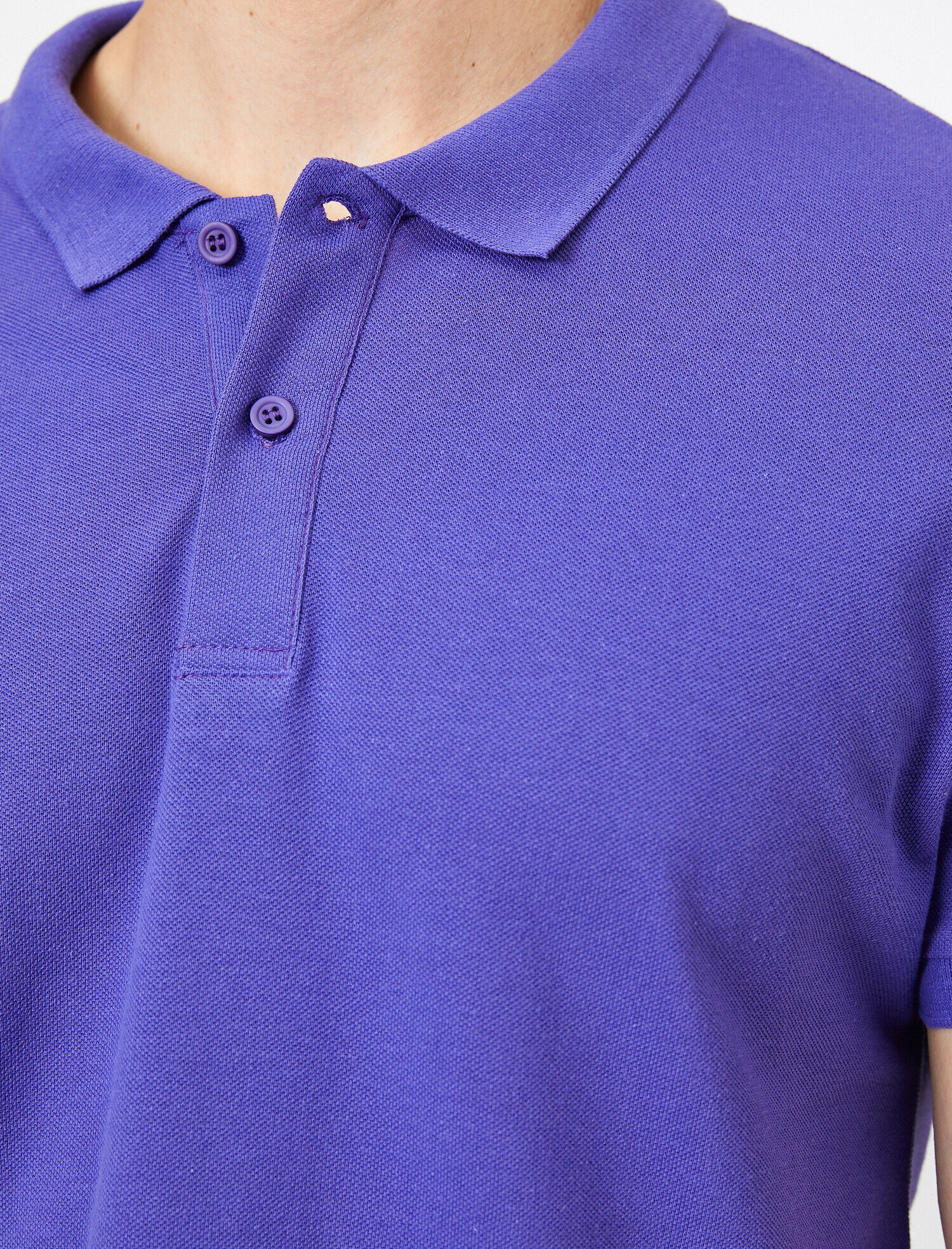   Polo Yaka Kısa Kollu Dar Kesim Basic Tişört