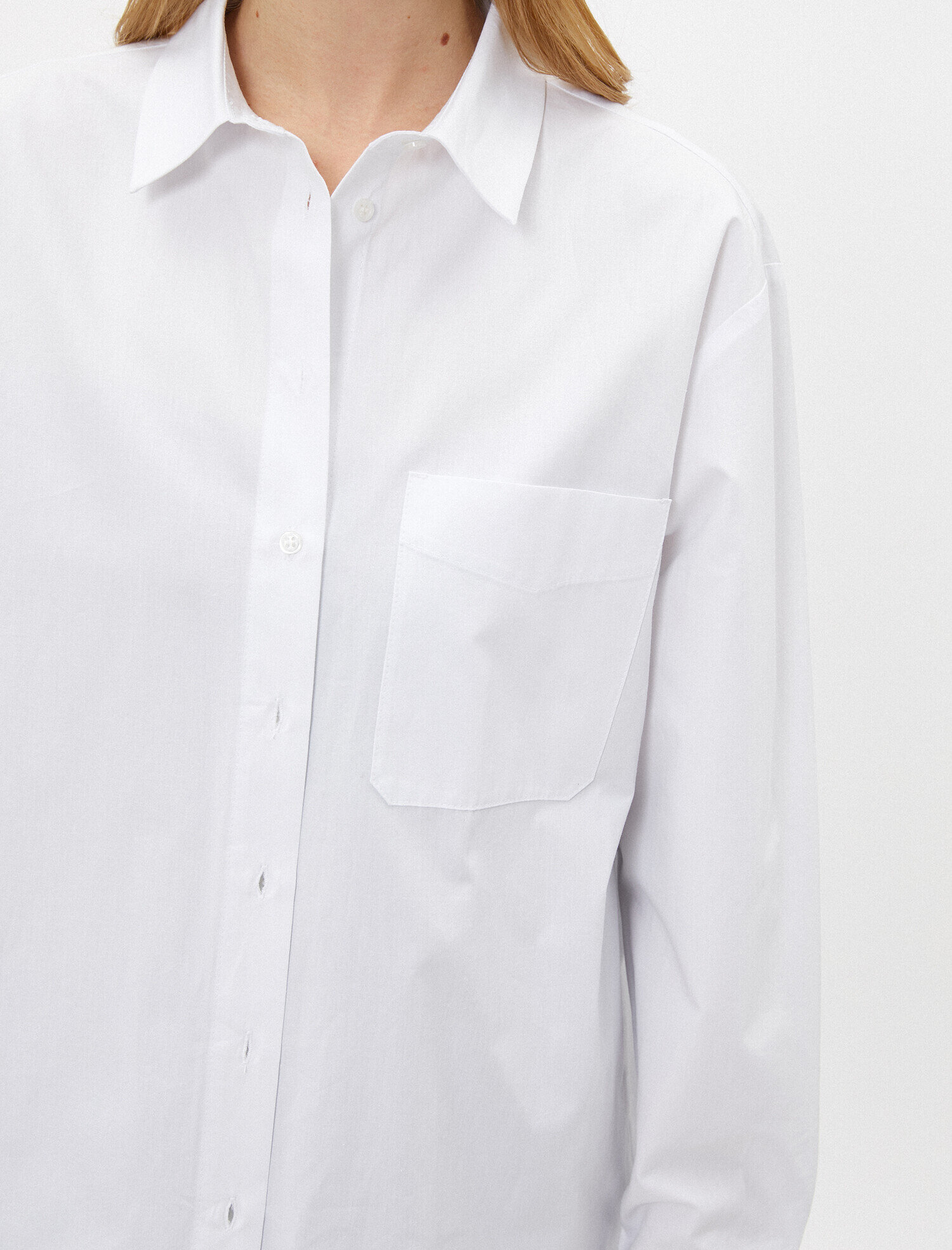 Poplin Pamuklu Gömlek Oversize