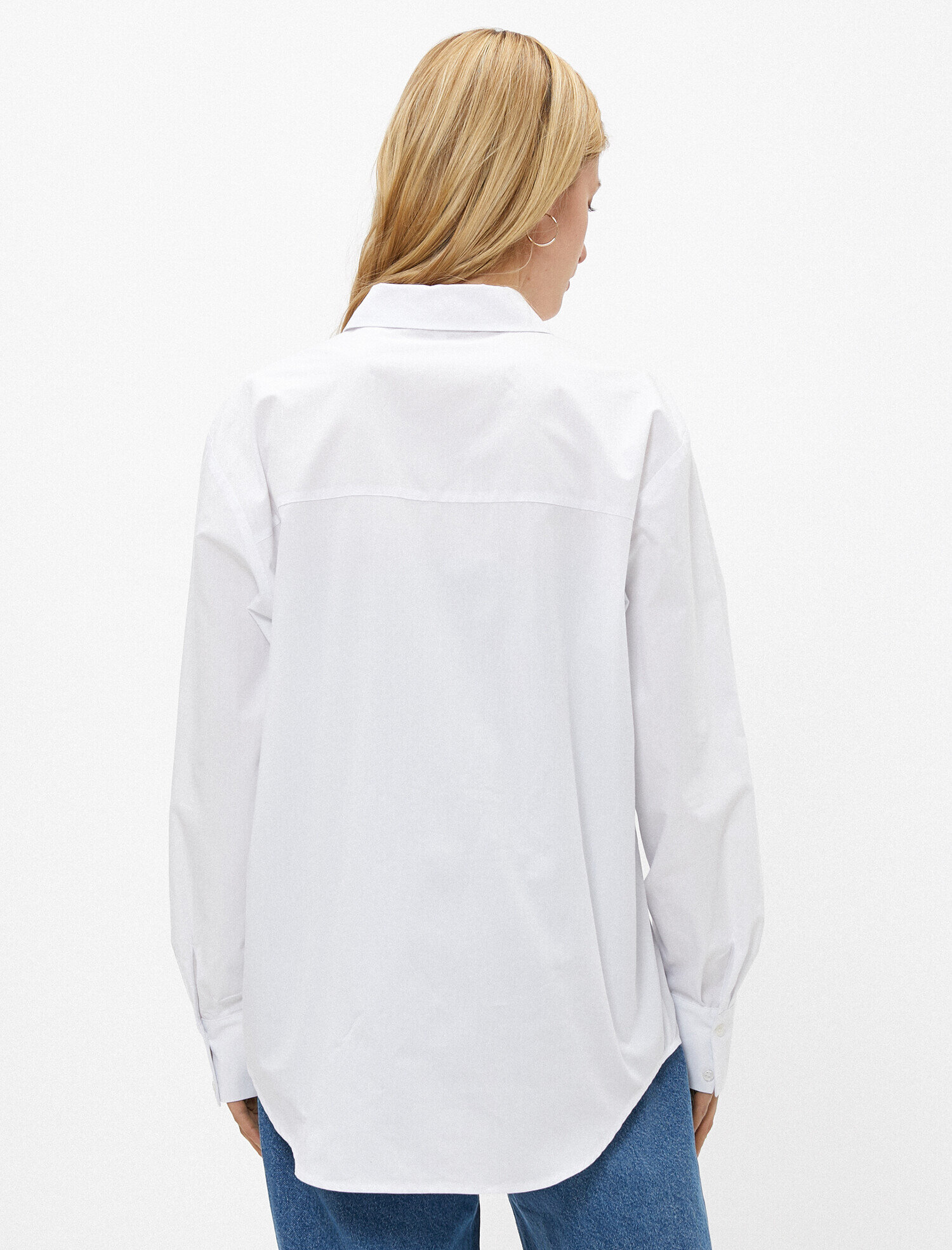 Poplin Pamuklu Gömlek Oversize