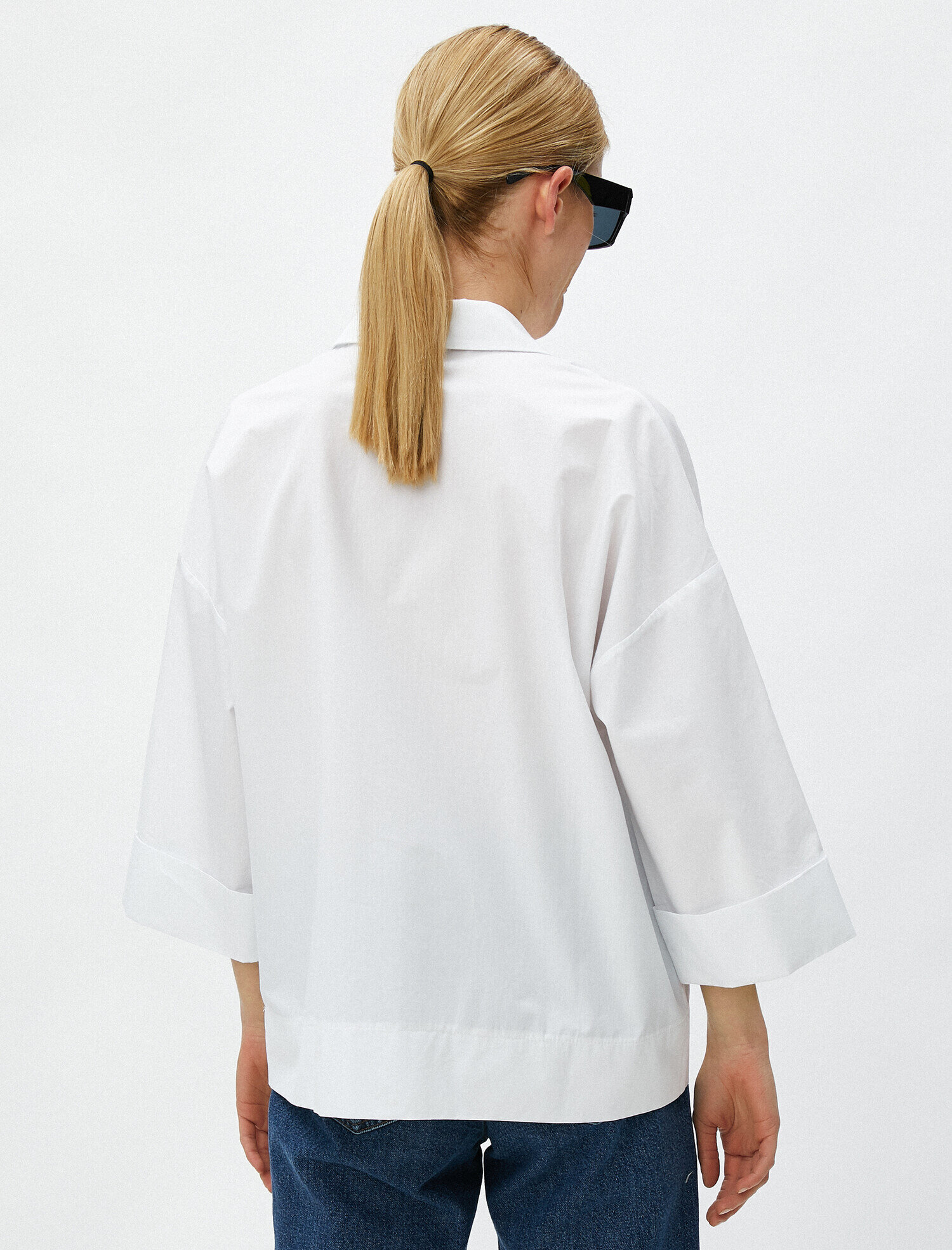   Gömlek Yaka Bluz Pamuklu