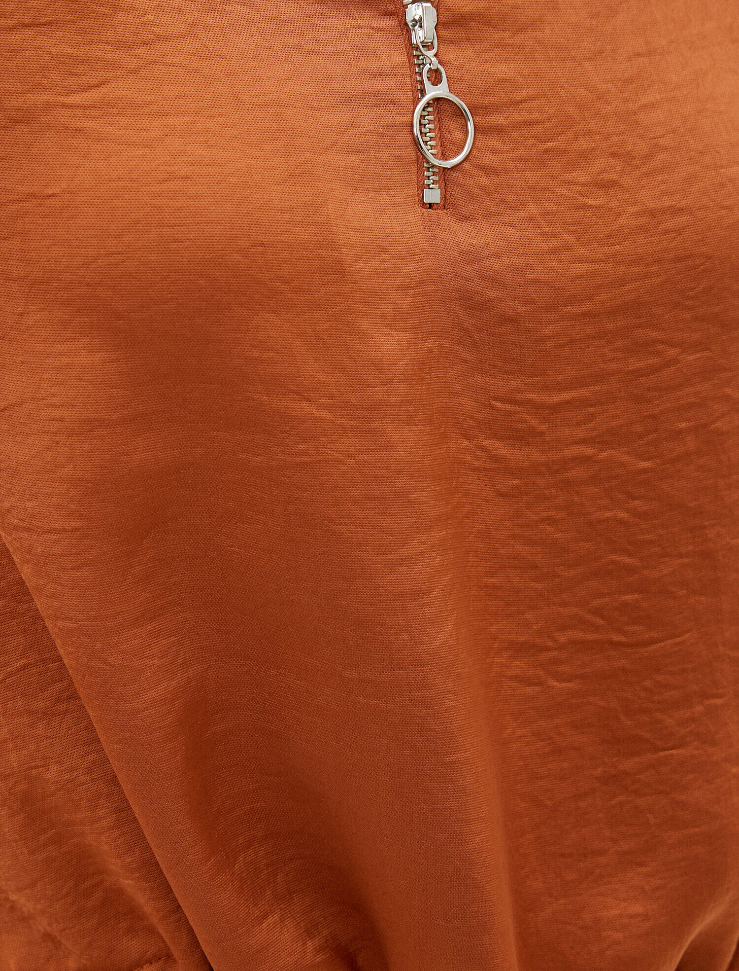   Fermuarlı Bluz Uzun Kollu