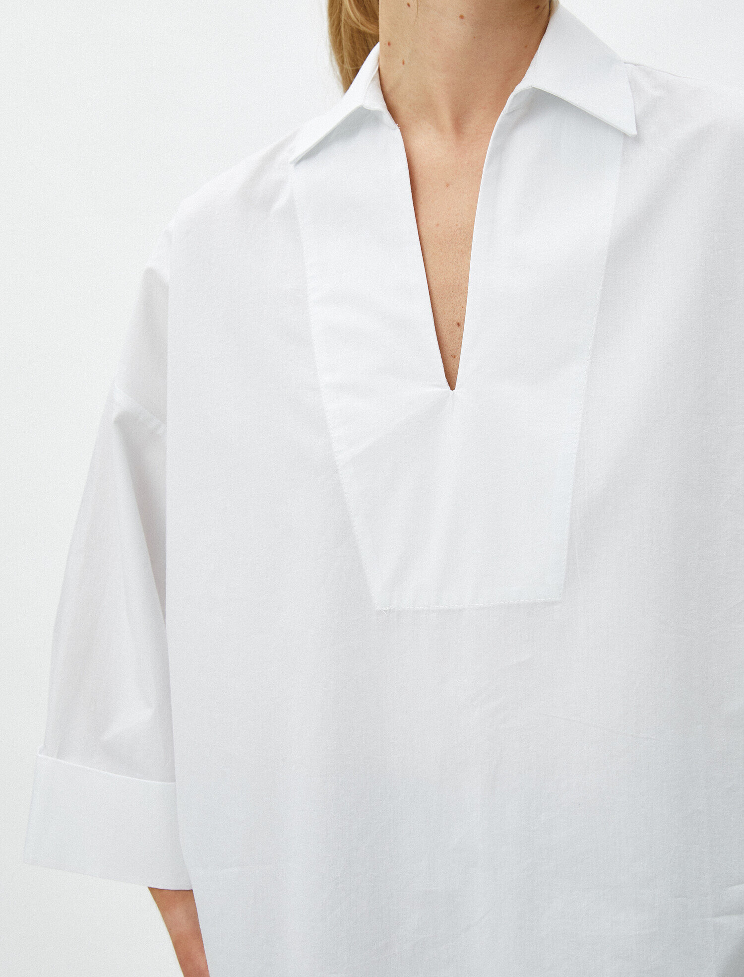   Gömlek Yaka Bluz Pamuklu