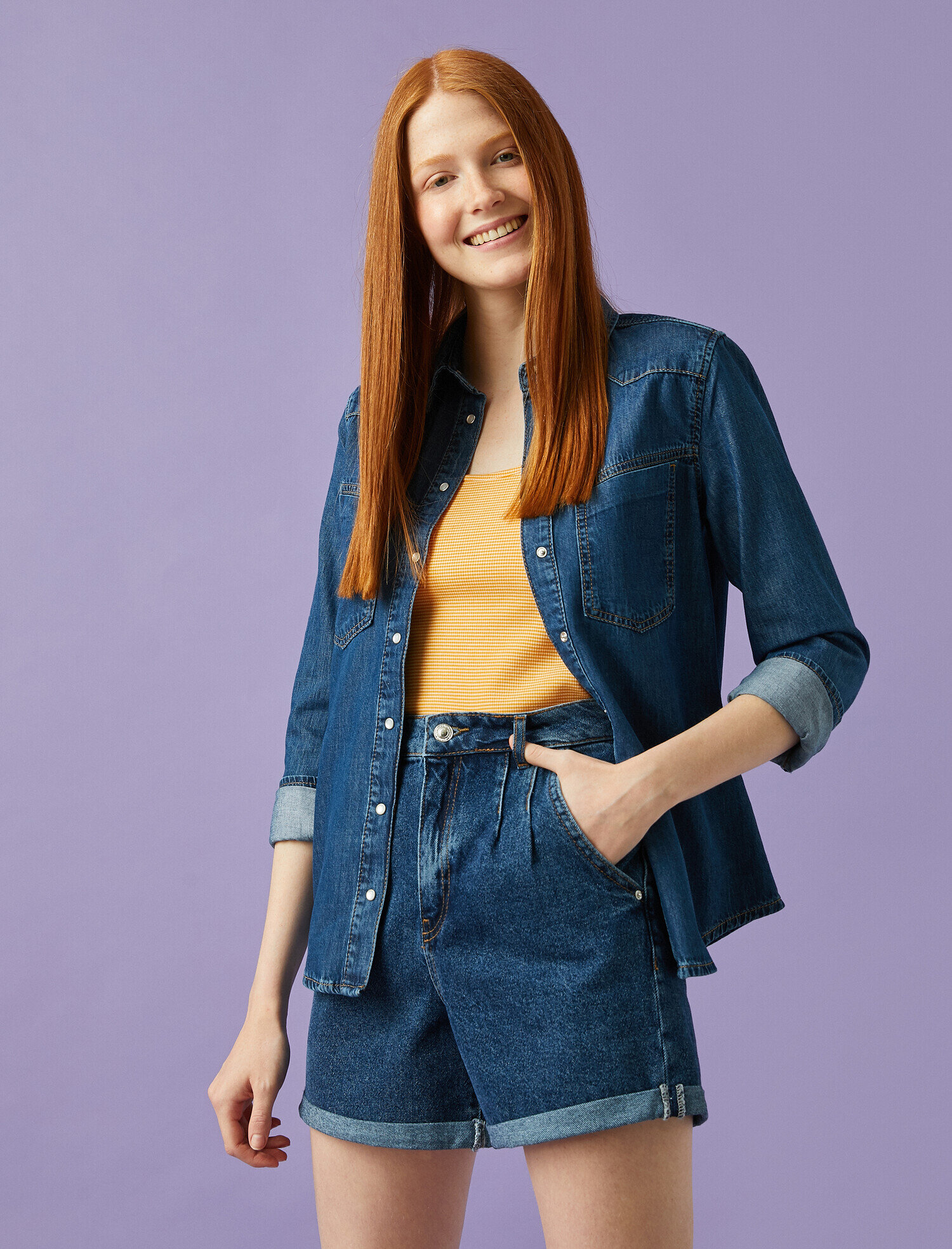   Uzun Kollu Kot Gömlek