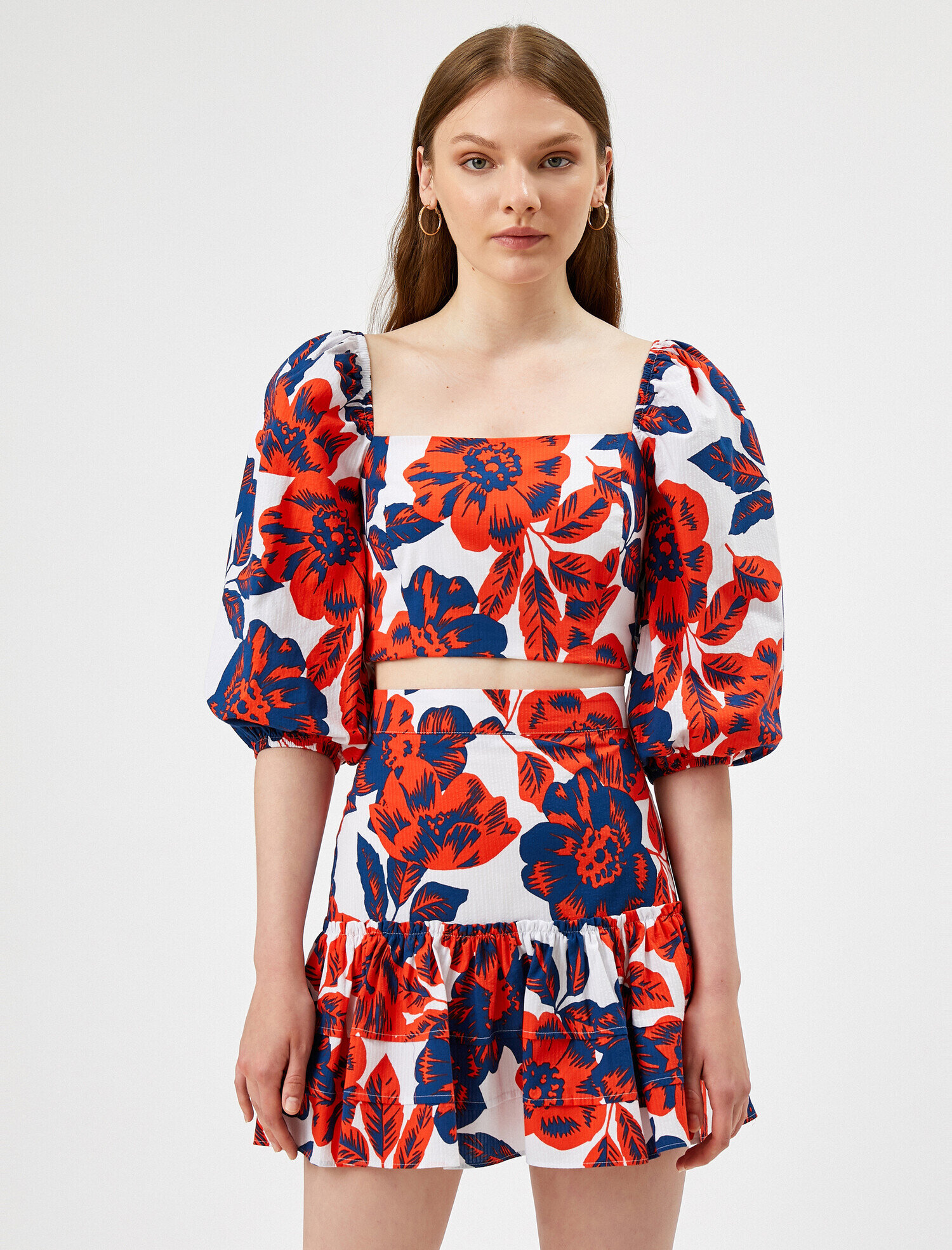   Çiçekli Bluz Pamuklu