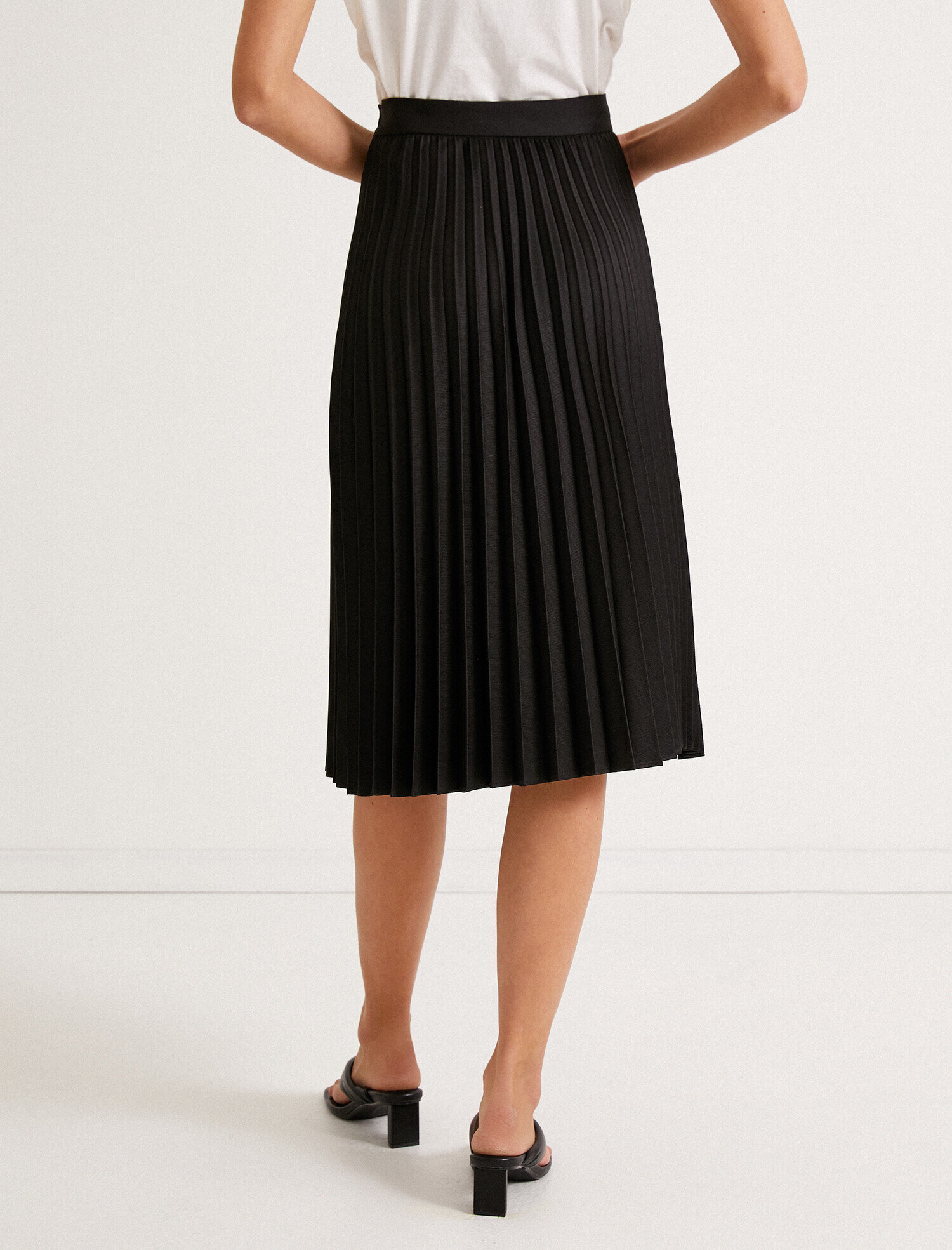   Pileli Etek Midi Boy