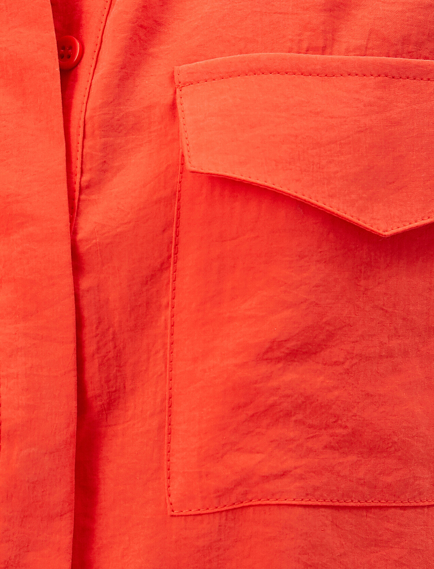   Kısa Kollu Gömlek Cepli Oversize