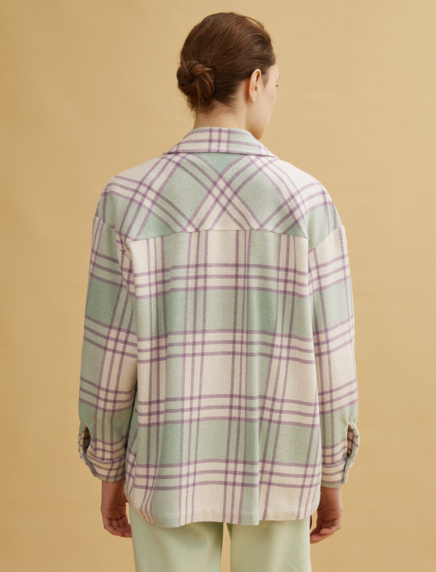   Ekose Gömlek Cepli Oversize