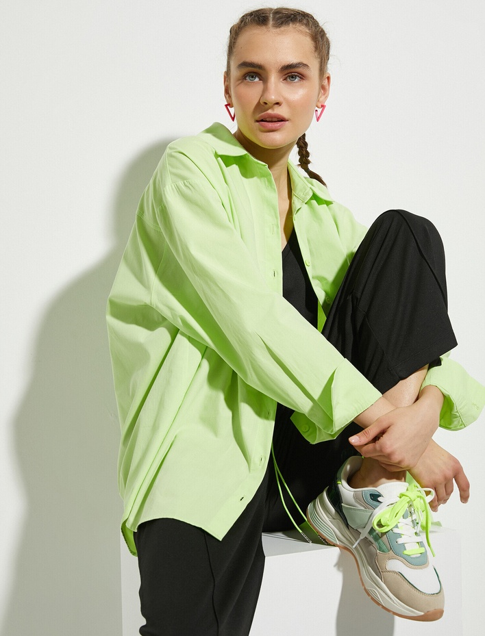  Pamuklu Gömlek Oversize