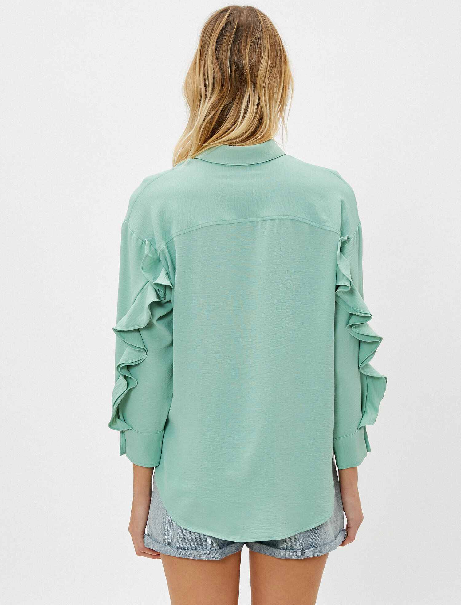   Fırfırlı Tunik Gömlek Yaka