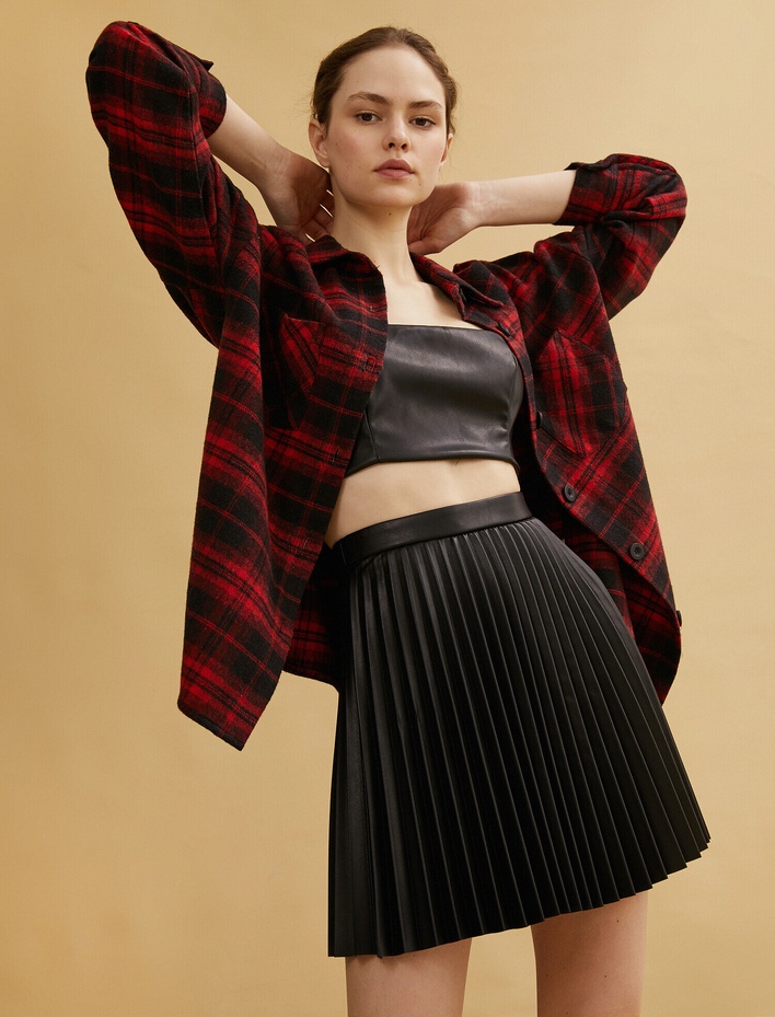  Pamuklu Oduncu Gömleği Oversize