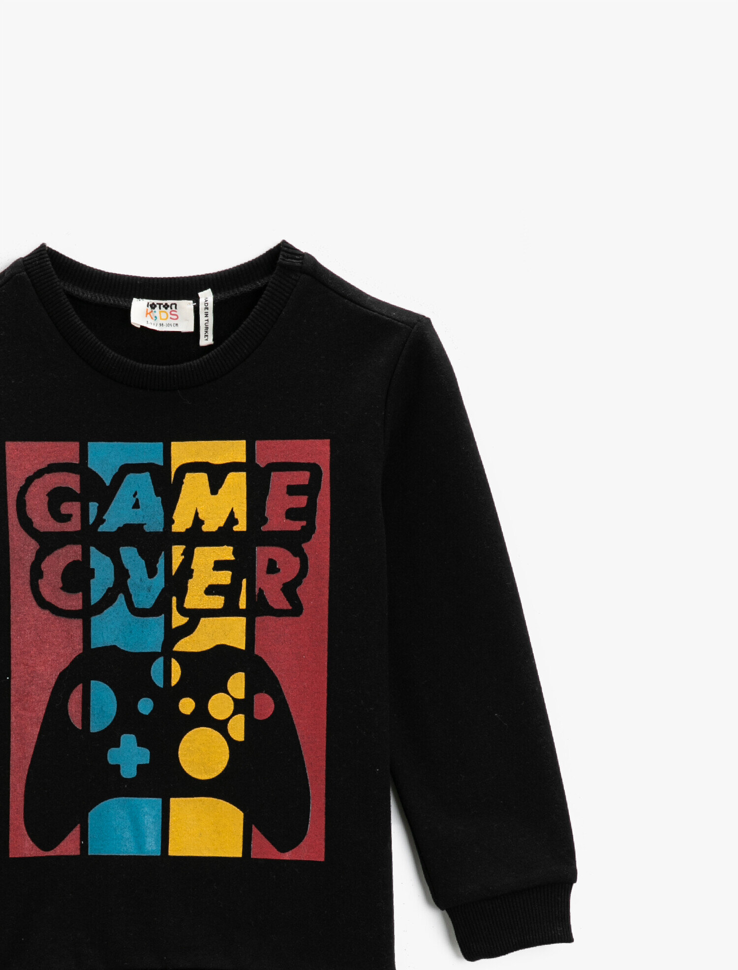  Erkek Çocuk Baskılı Sweatshirt Bisiklet Yaka Pamuklu