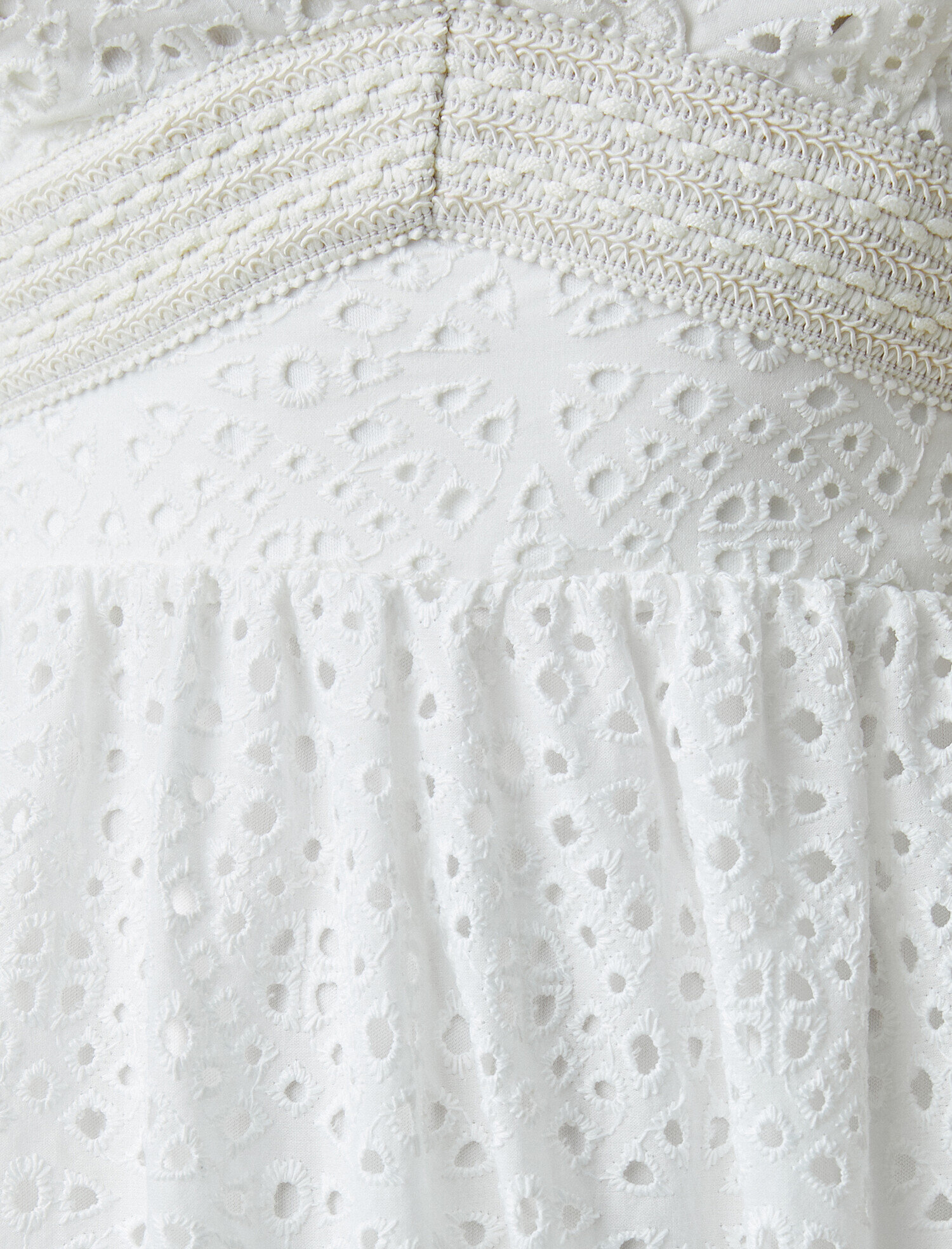   Dantel Fırfırlı V Yaka Elbise