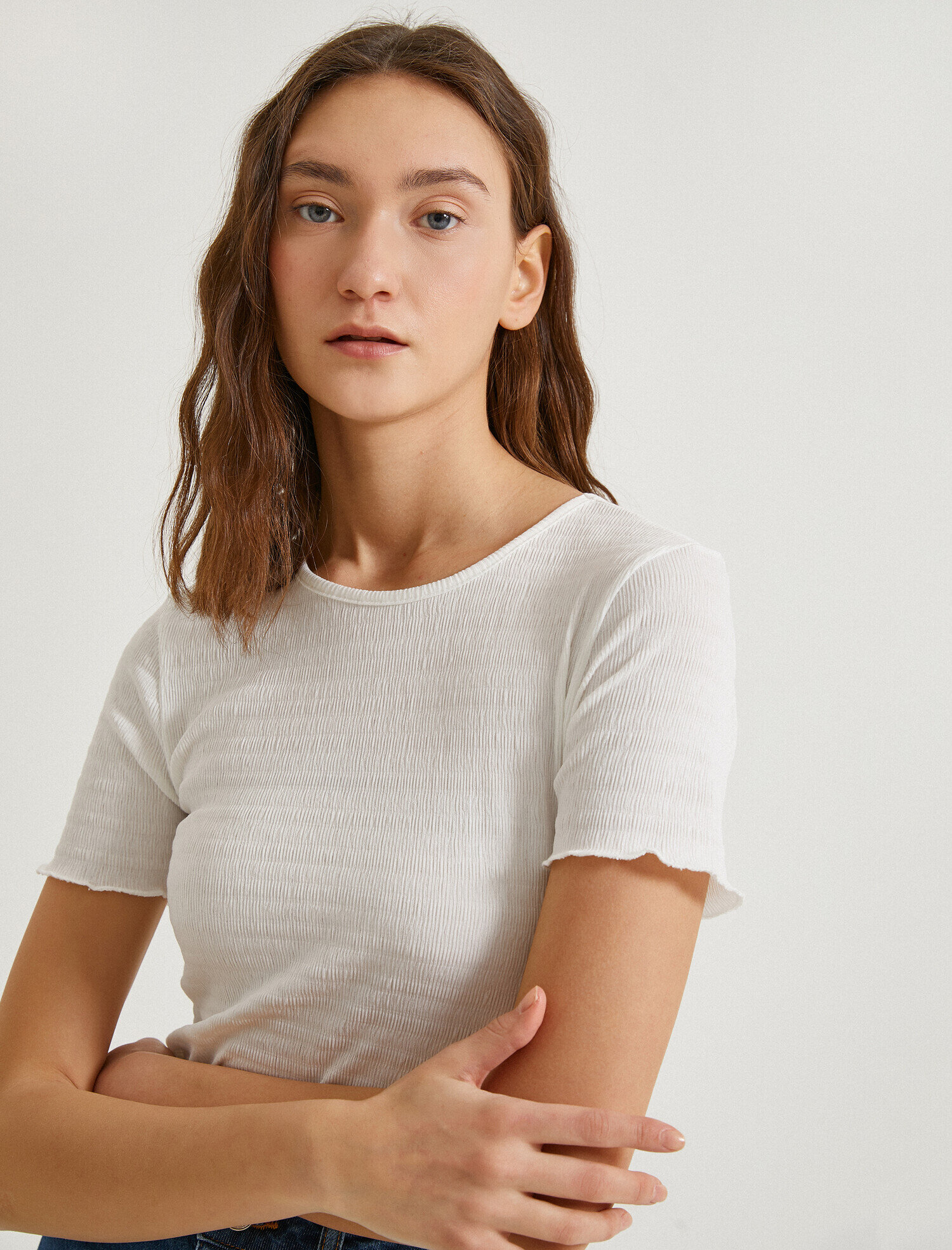   Kısa Kollu Tişört Bisiklet Yaka Basic