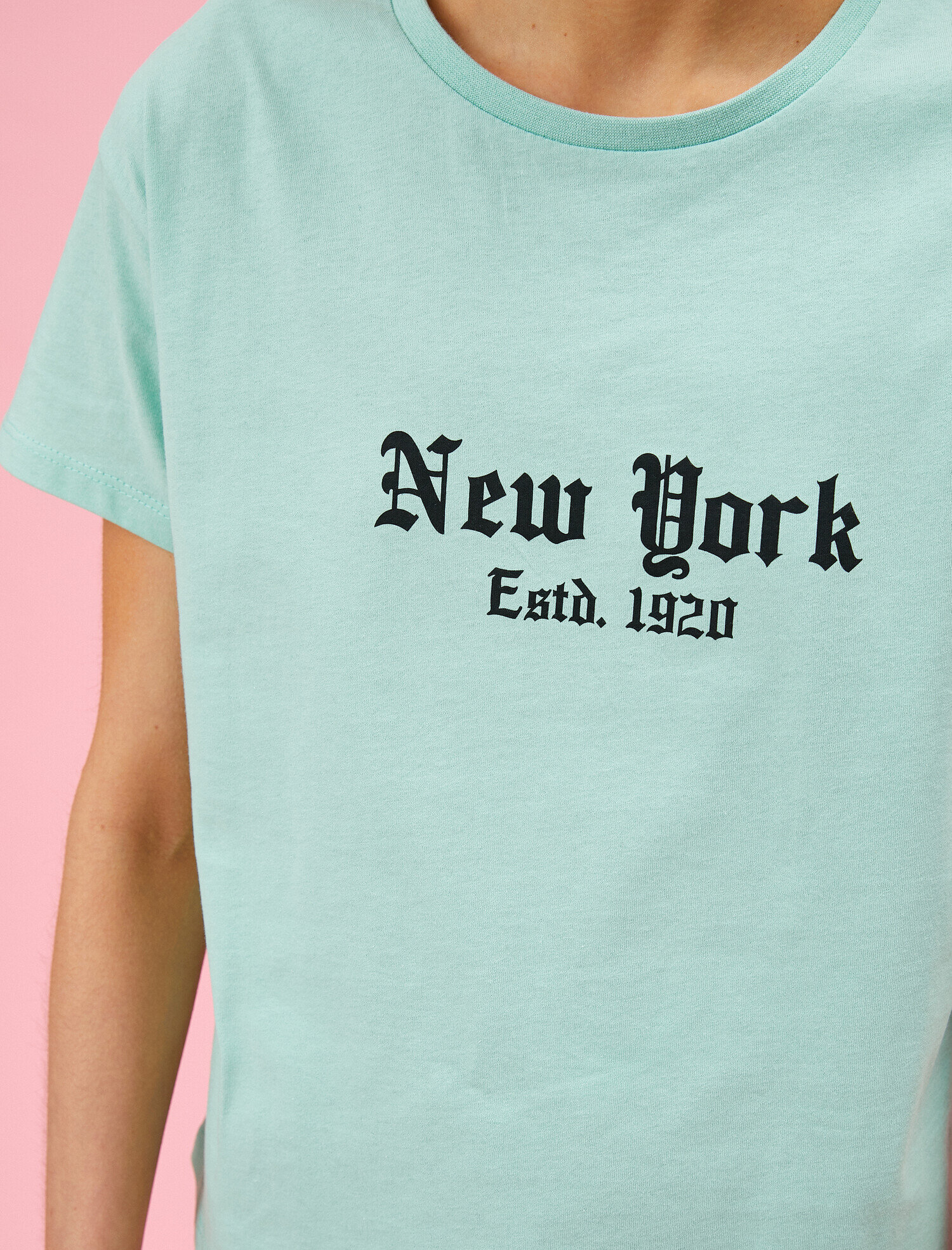   Yazılı Baskılı Tişört Bisiklet Yaka