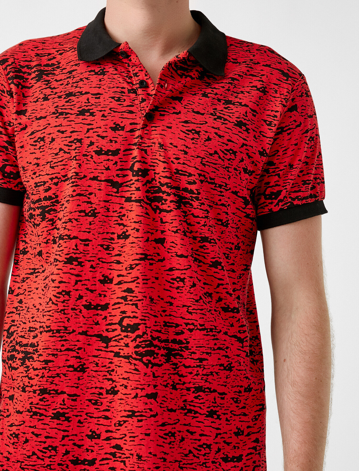   Desenli Polo Tişört Pamuklu