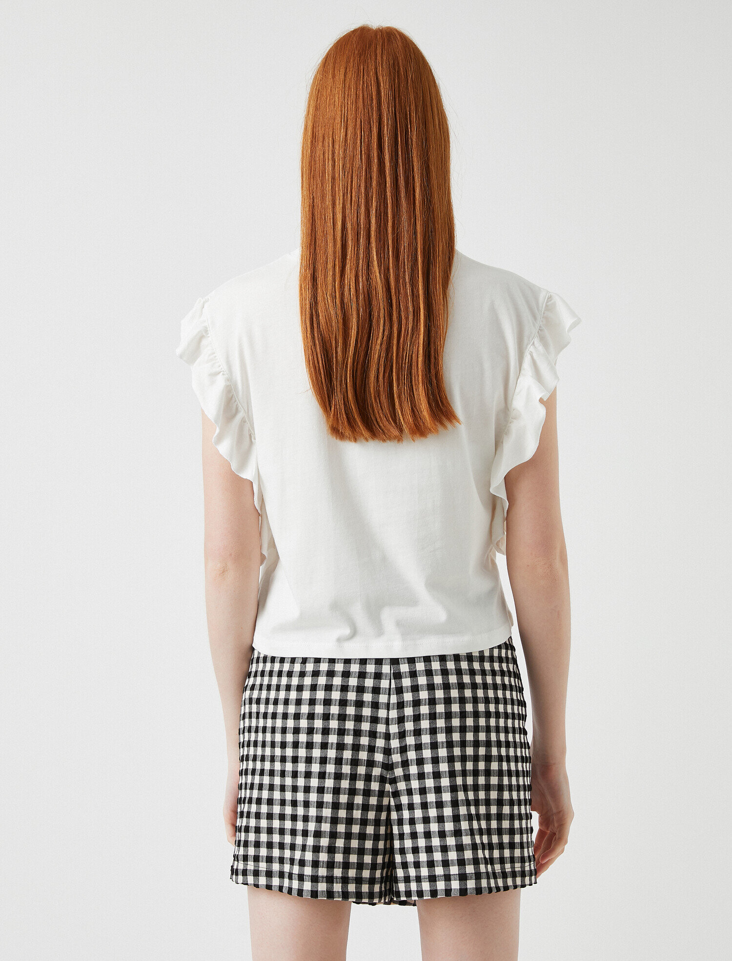   Fırfırlı Tişört Pamuklu