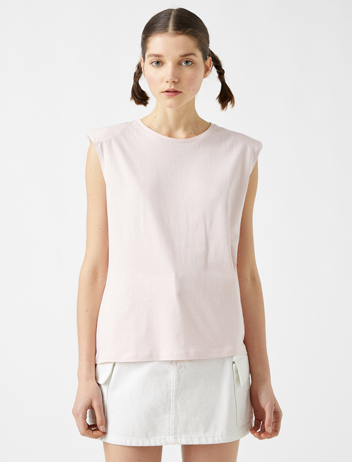   Pamuklu Bisiklet Yaka Kısa Kollu Vatkalı Tişört