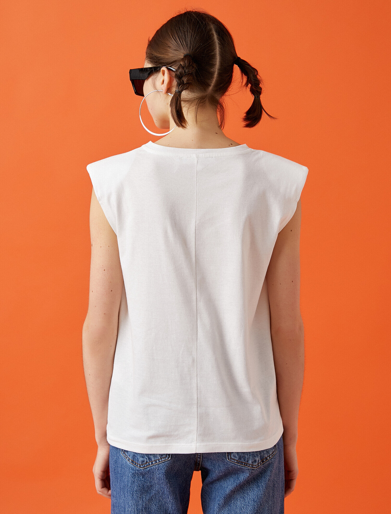   Pamuklu Bisiklet Yaka Kısa Kollu Vatkalı Tişört