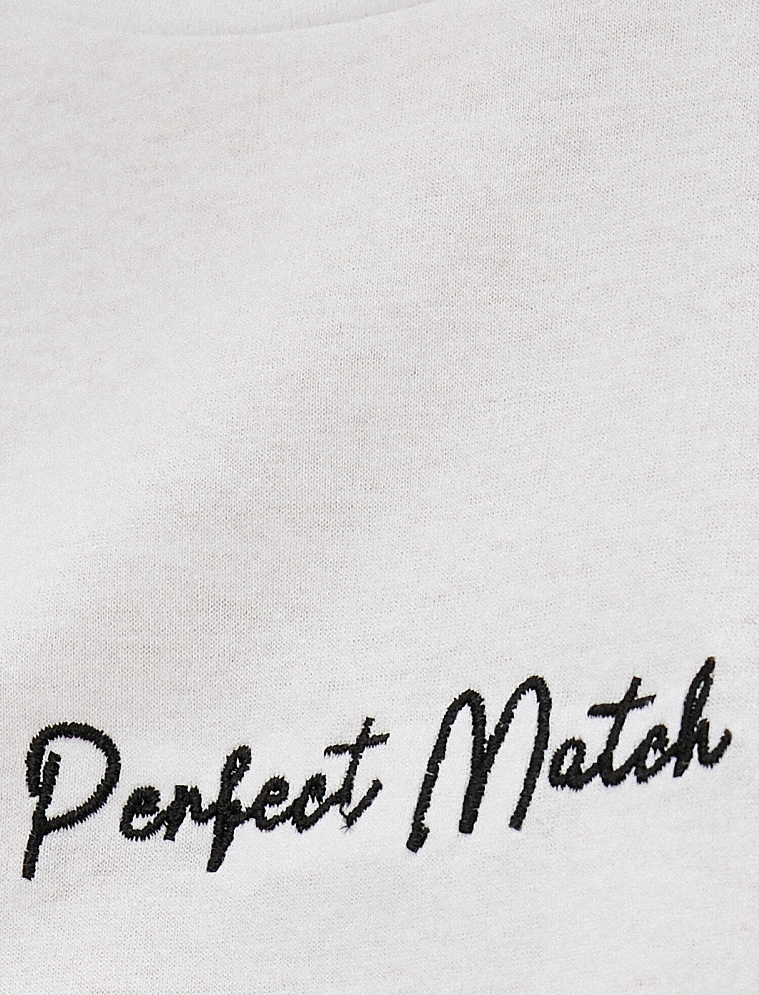   Kısa Kollu Tişört Slogan İşlemeli Bisiklet Yaka Pamuklu