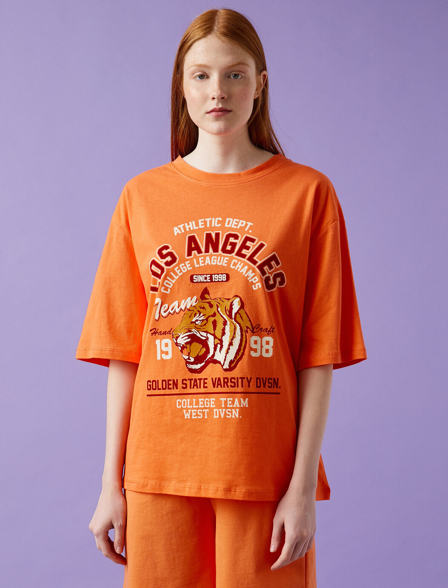   Baskılı Tişört Pamuklu Oversize