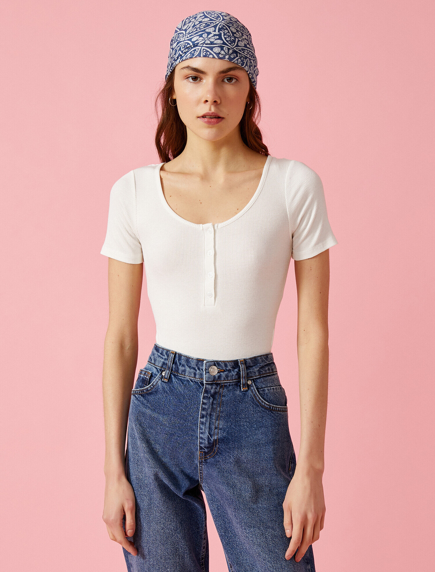   Kısa Kollu Body Ribanalı