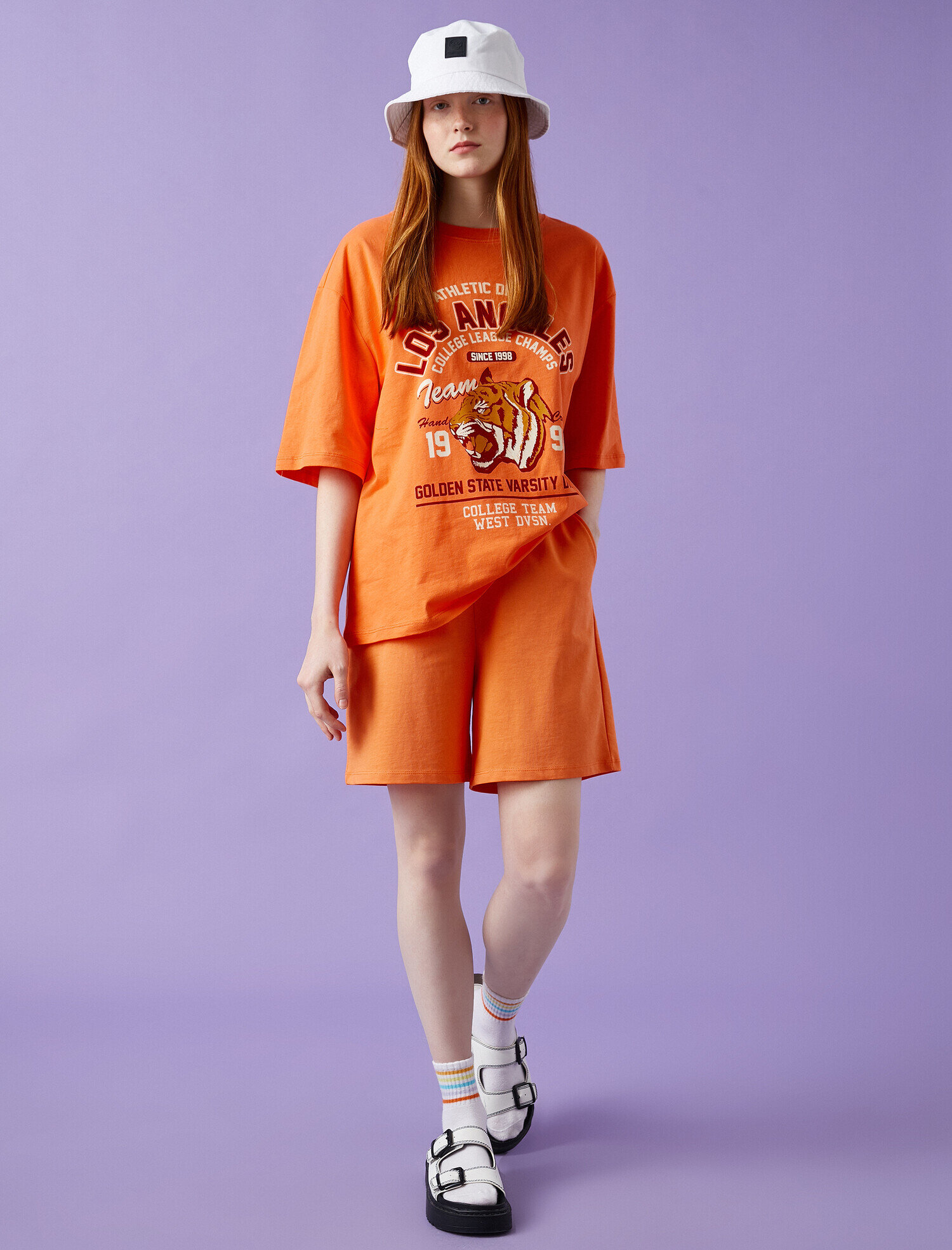   Baskılı Tişört Pamuklu Oversize