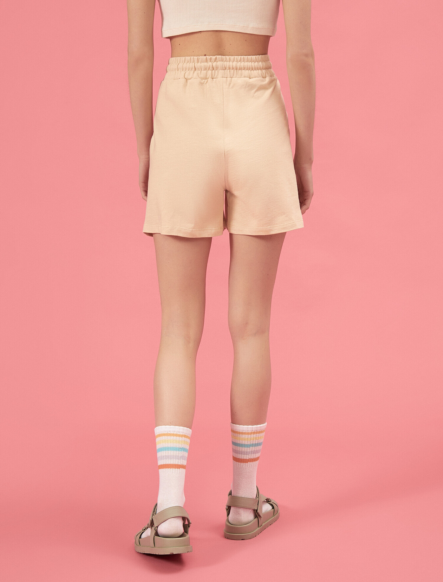   Cepli Şort Belden Bağlamalı Pamuklu