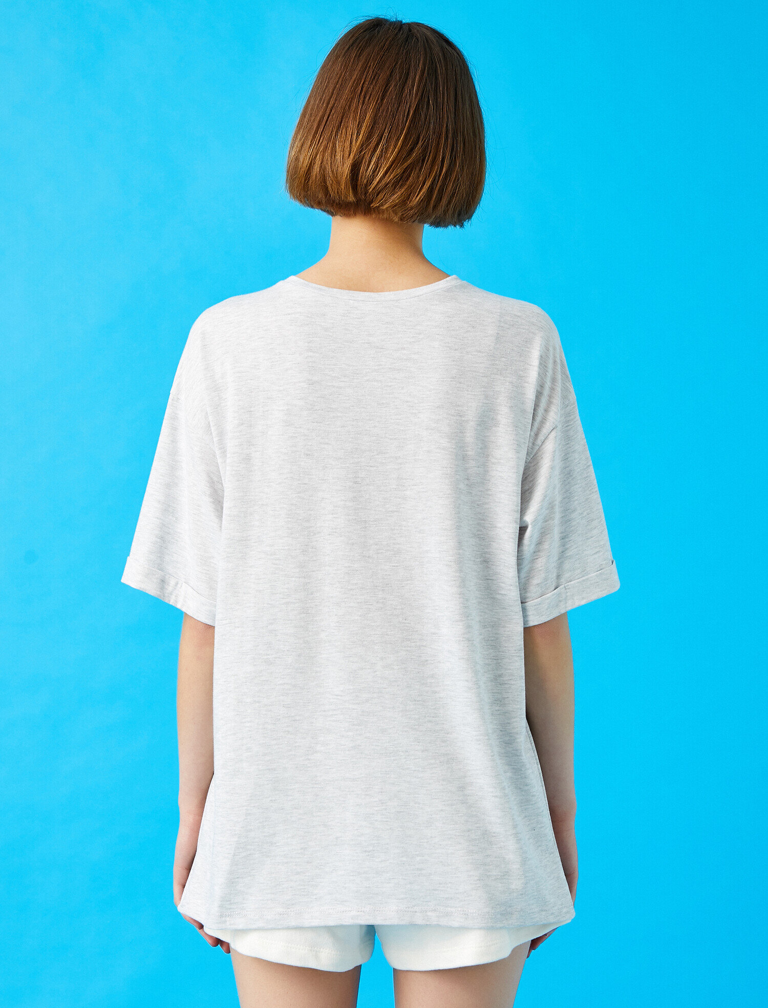   Baskılı Tişört Pamuklu Oversize