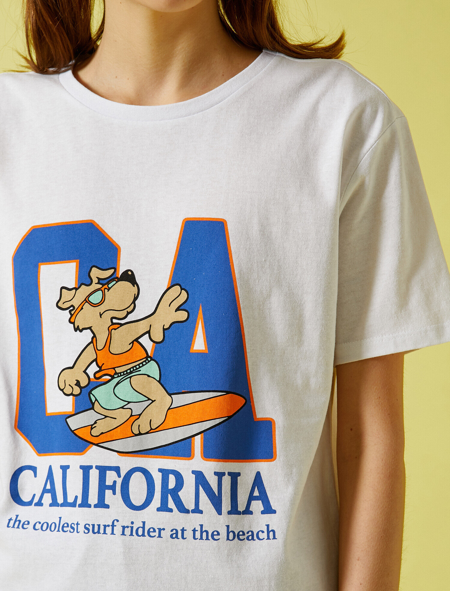   Yazılı Baskılı Tişört Bisiklet Yaka Pamuklu