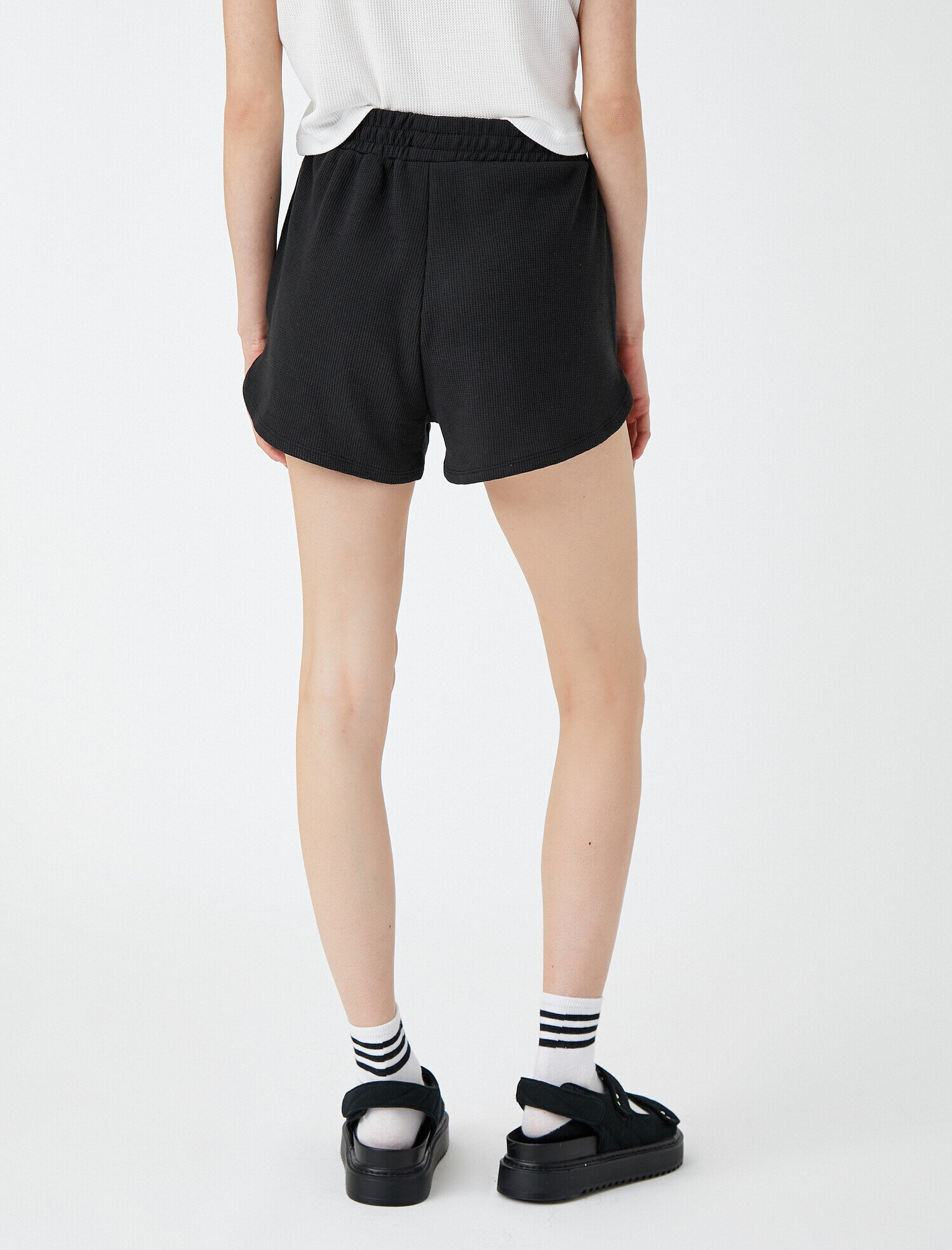   Sloganlı Şort Pamuklu